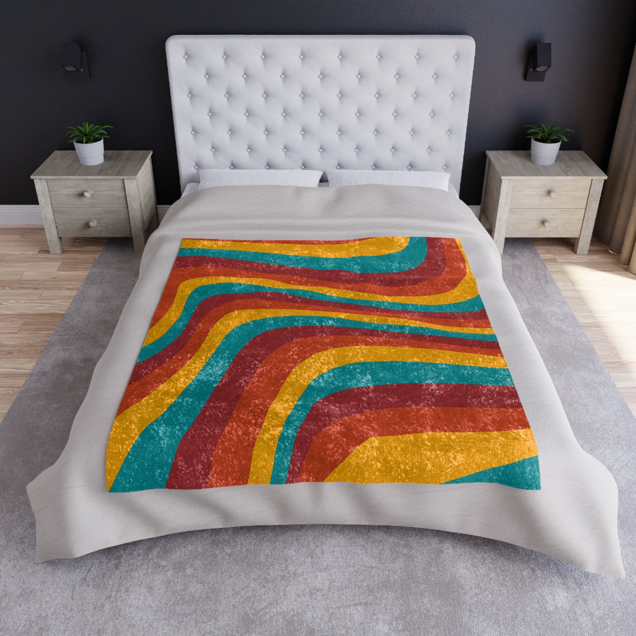 Soft & Cozy Retro Crushed Velvet Blanket - Luxurious Throw for Bed, Couch & Home Decor - Perfect for Winter Nights, Movie Time & Gift Giving
