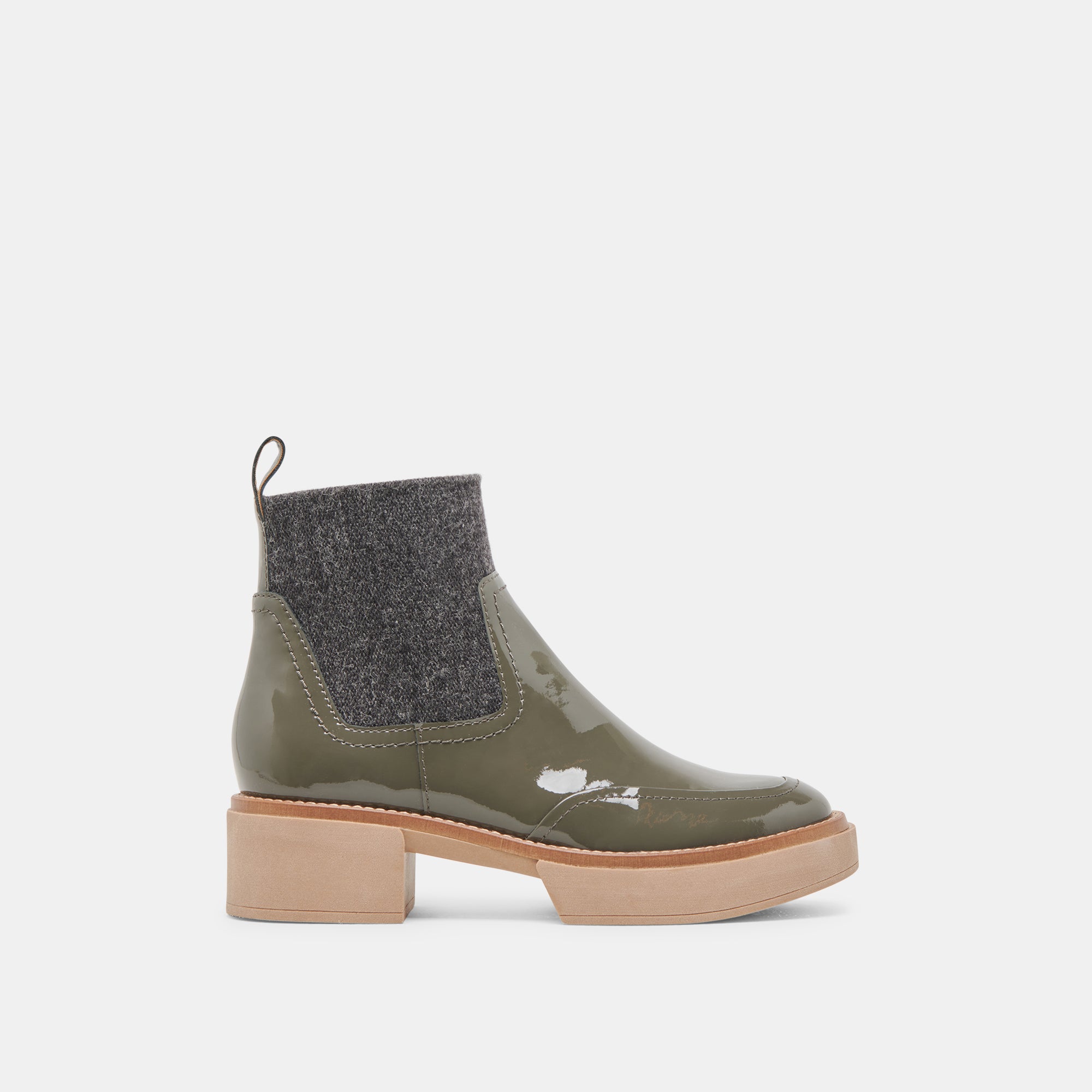 Saline H2O Booties - Dark Olive Crinkle Patent Water Shoes for Women | Comfortable & Stylish Beach, Pool, or Boat Footwear
