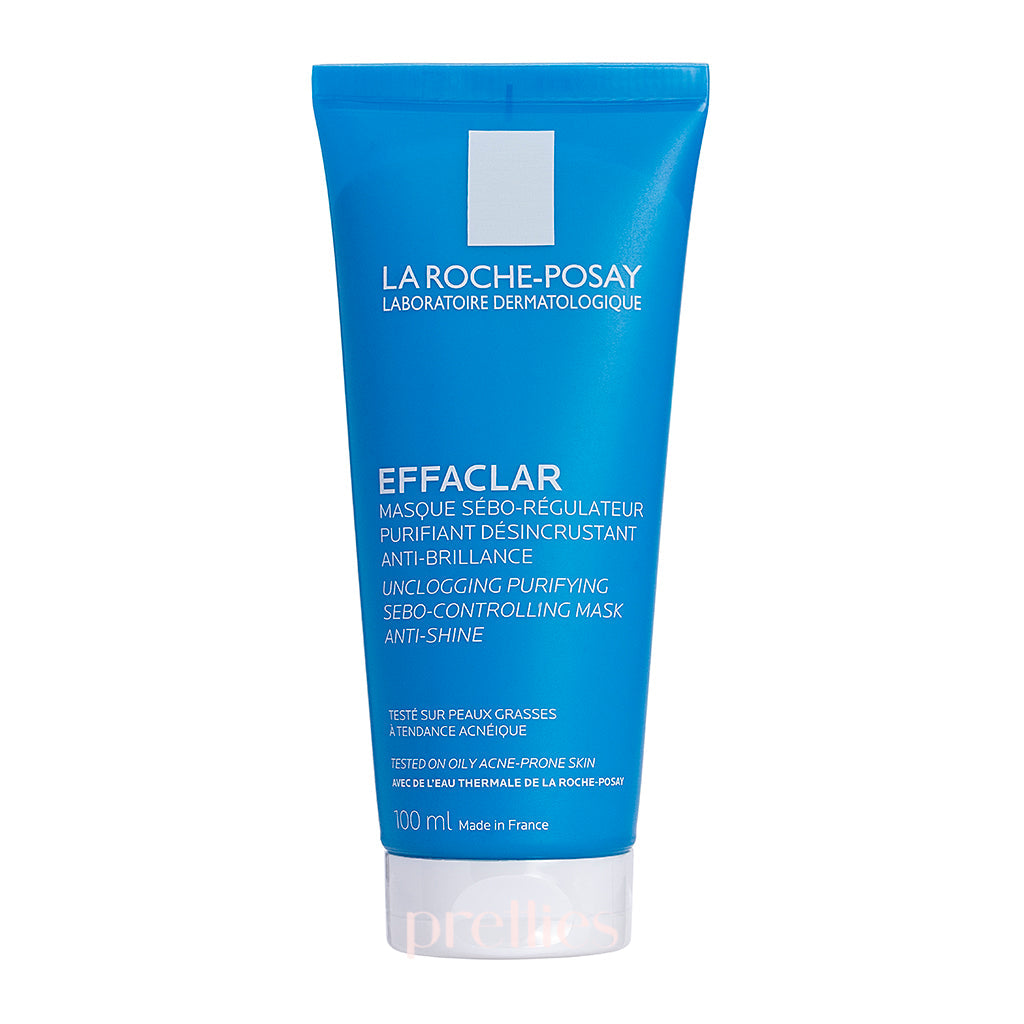 La Roche-Posay Effaclar Sebo Controlling Mask 100ml - Oil Control & Mattifying Face Mask for Oily & Acne-Prone Skin - Perfect for Deep Cleansing & Pore Refining