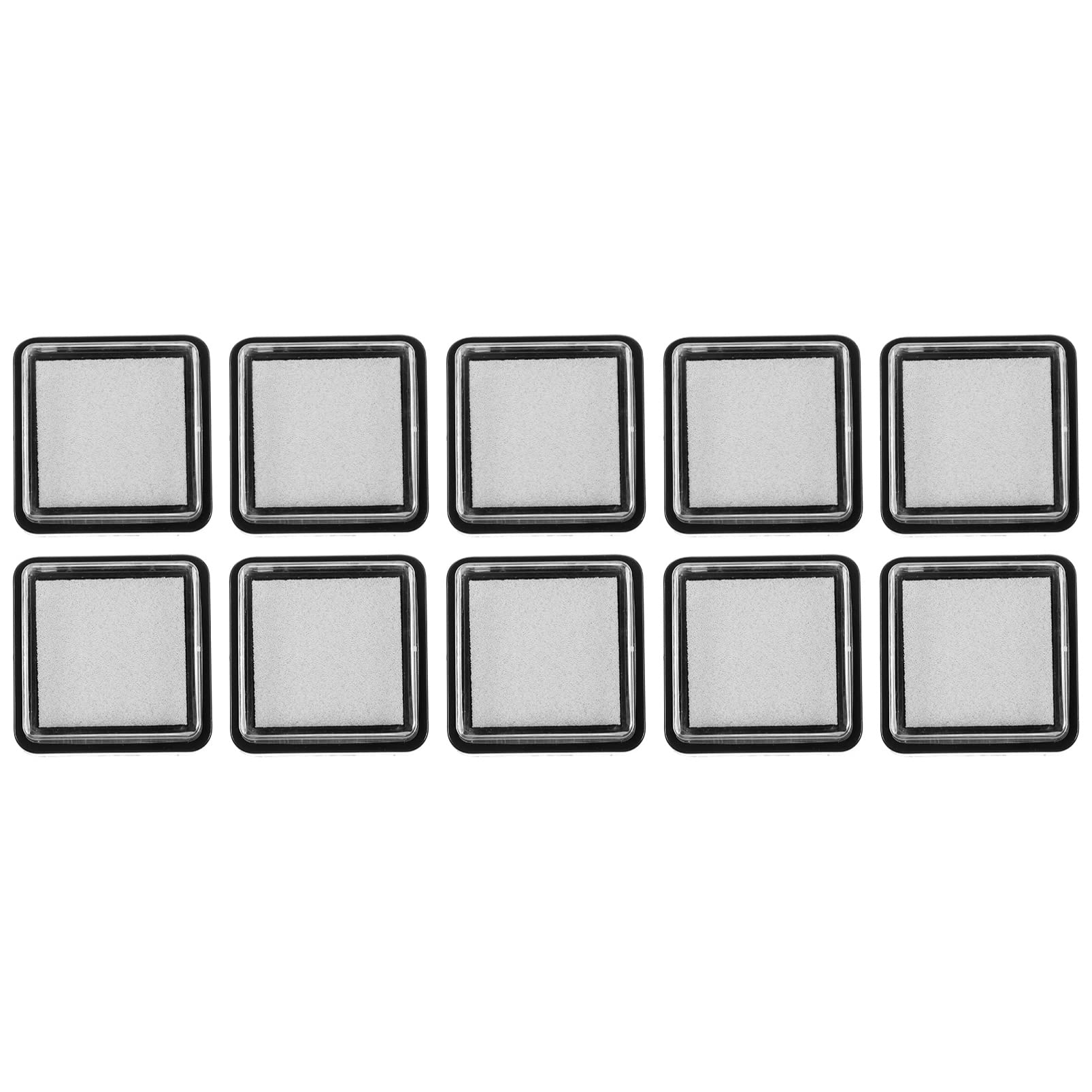 COHEALI 10-Piece Blank Rubber Stamp Pads - DIY Craft Stamp Ink Pads for Scrapbooking, Card Making & Fingerprint Art - No Color Sponge Pads for Stamping & Ink Stamping Projects
