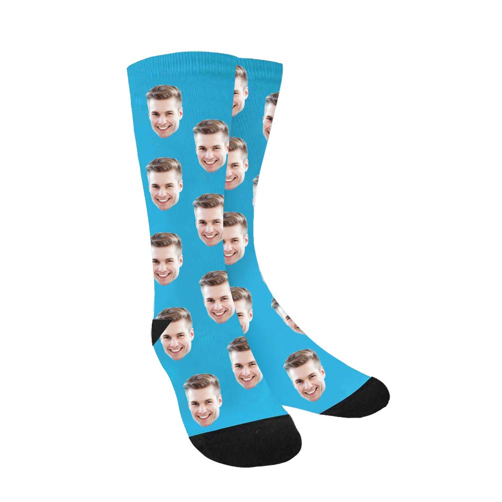 Custom Photo Face Socks - Personalized Crew Socks for Women & Men | Turn Your Photos into Unique Gifts for Birthdays, Anniversaries & Couples