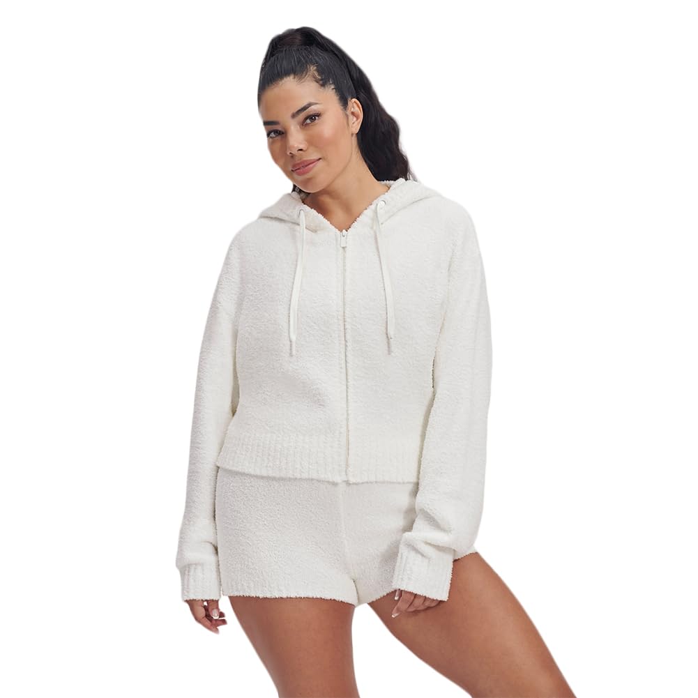 UGG Women's Hana Zip Hoodie Sweatshirt - Cozy Fleece Pullover with Front Zipper for Winter & Casual Wear