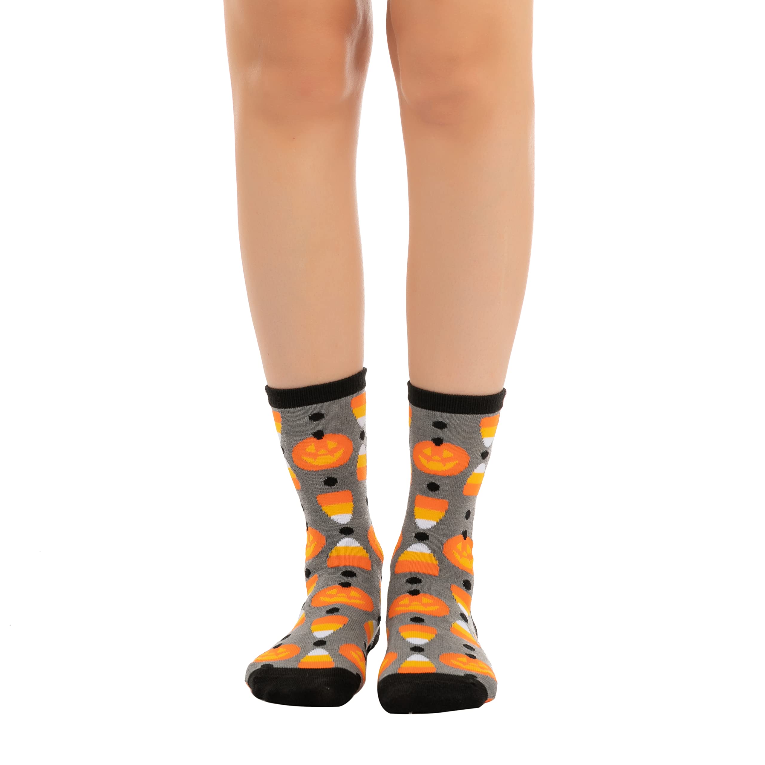 JOYIN 6 Pairs Halloween Fuzzy Socks - Cozy Pumpkin & Spooky Design Warm Fall Socks for Women & Men | Perfect for Trick-or-Treating, Costume Parties & Autumn Comfort
