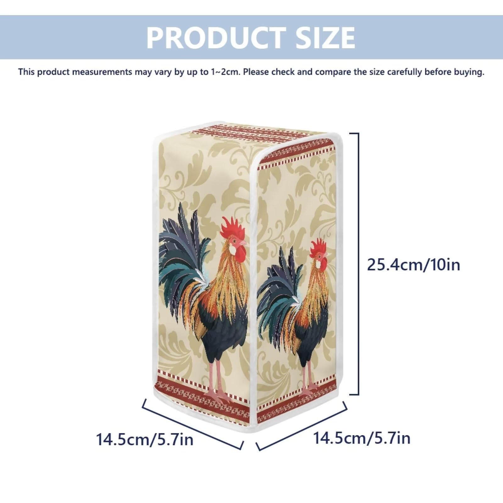 Premium Aztec Southwestern Electric Can Opener Cover - Rooster Design Dust Protector for Kitchen Appliances | Perfect for Southwestern, Navajo & Rustic Home Decor | Use in Kitchens, Pantries & Dining Areas