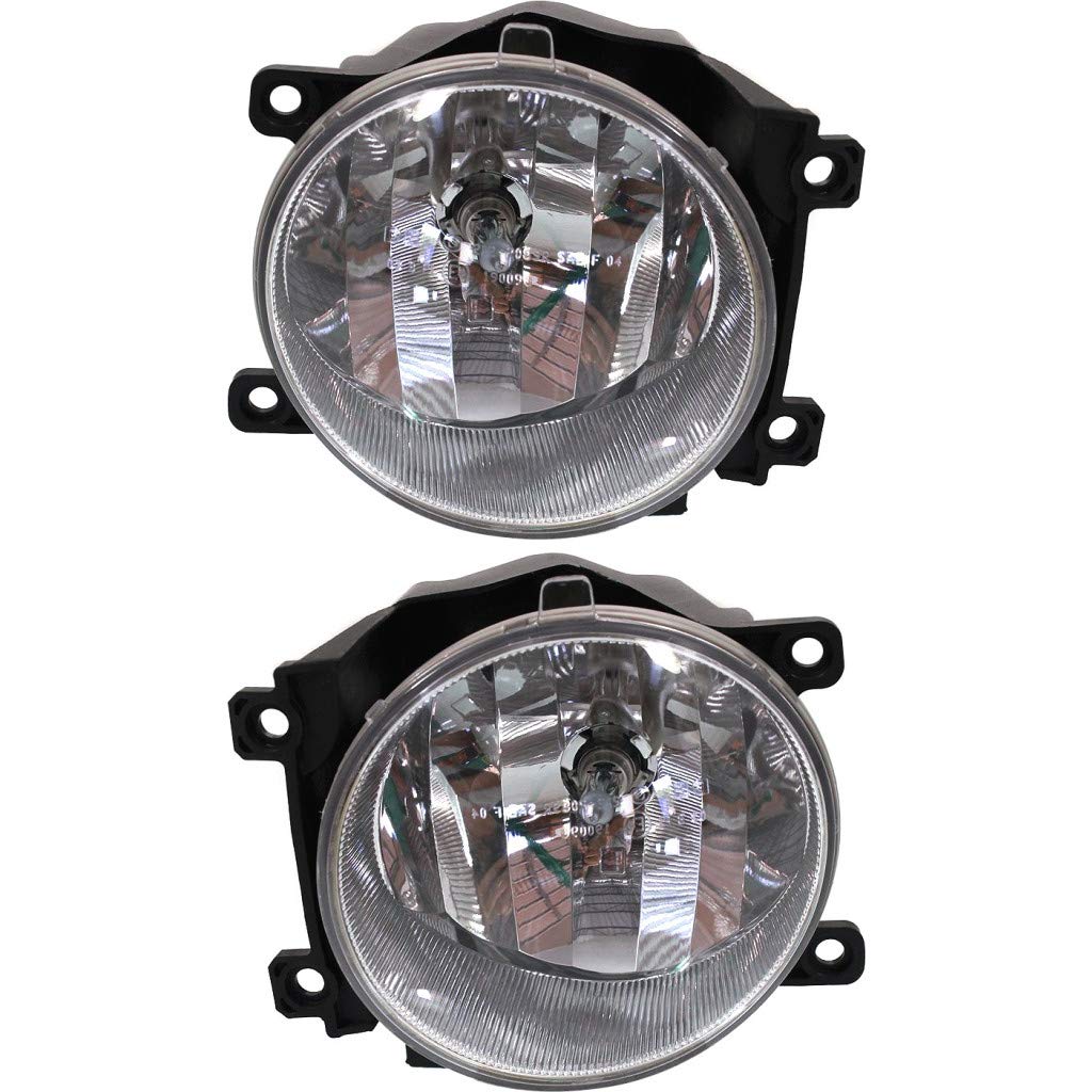 2013-2015 Toyota RAV4 Fog Light Assembly Pair - DOT Certified Replacement for TO2592127 & TO2593127 with Bulbs (Driver & Passenger Side) | Perfect for Night Driving and Inclement Weather Visibility