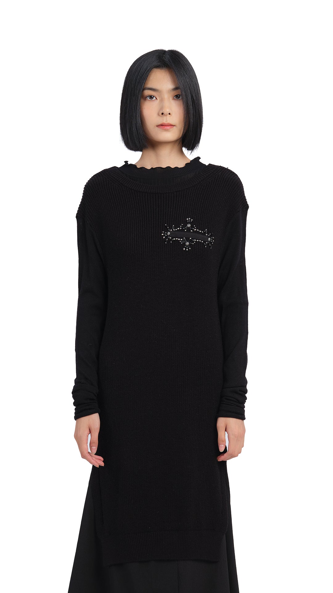 Elegant Beaded Knit Dress for Women - Perfect for Parties, Weddings & Special Occasions