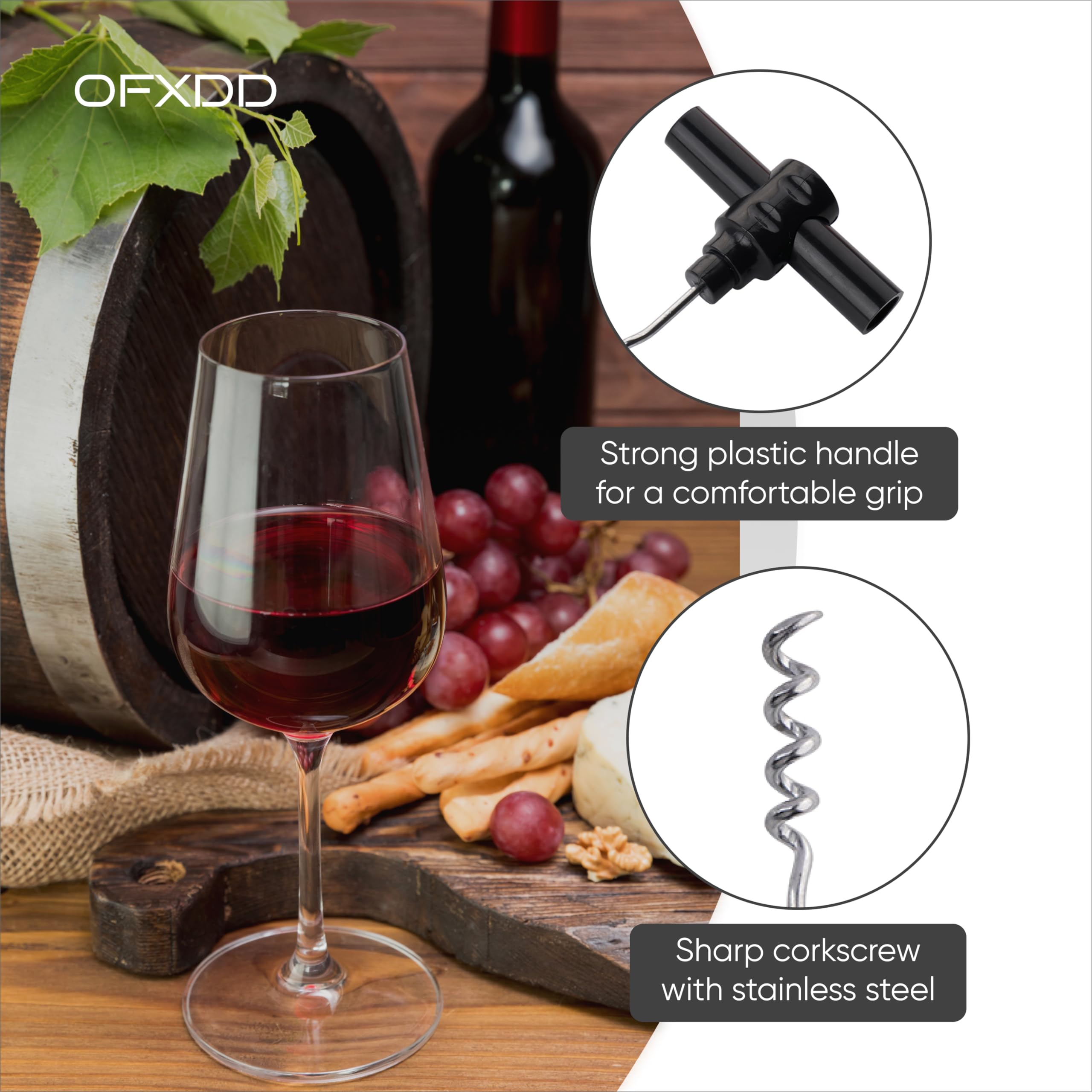 9-Pack Pocket Wine Bottle Opener - Compact Manual Corkscrew for Travel - Easy-to-Use Plastic Wine Key for Camping, Picnics & Outdoor Adventures