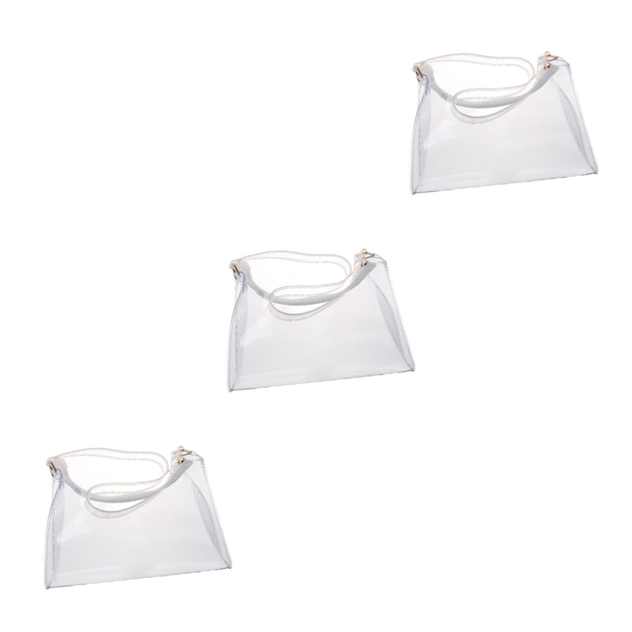 Balacoo Clear PVC Tote Bag - Transparent Stadium Approved Purse for Concerts, Events & Travel | Lightweight, Durable & Waterproof for Sports Games, Music Festivals & Airport Security