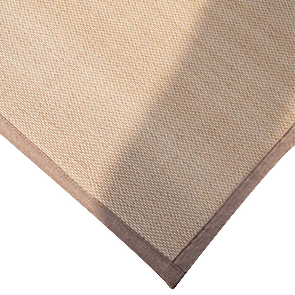 Natural Fiber Bamboo Braided Rug - 4x6 ft Square Floor Mat for Living Room, Bedroom, Patio | Summer Cool Pad for Indoor & Outdoor Use | Eco-Friendly & Durable (120x180cm, Color A)