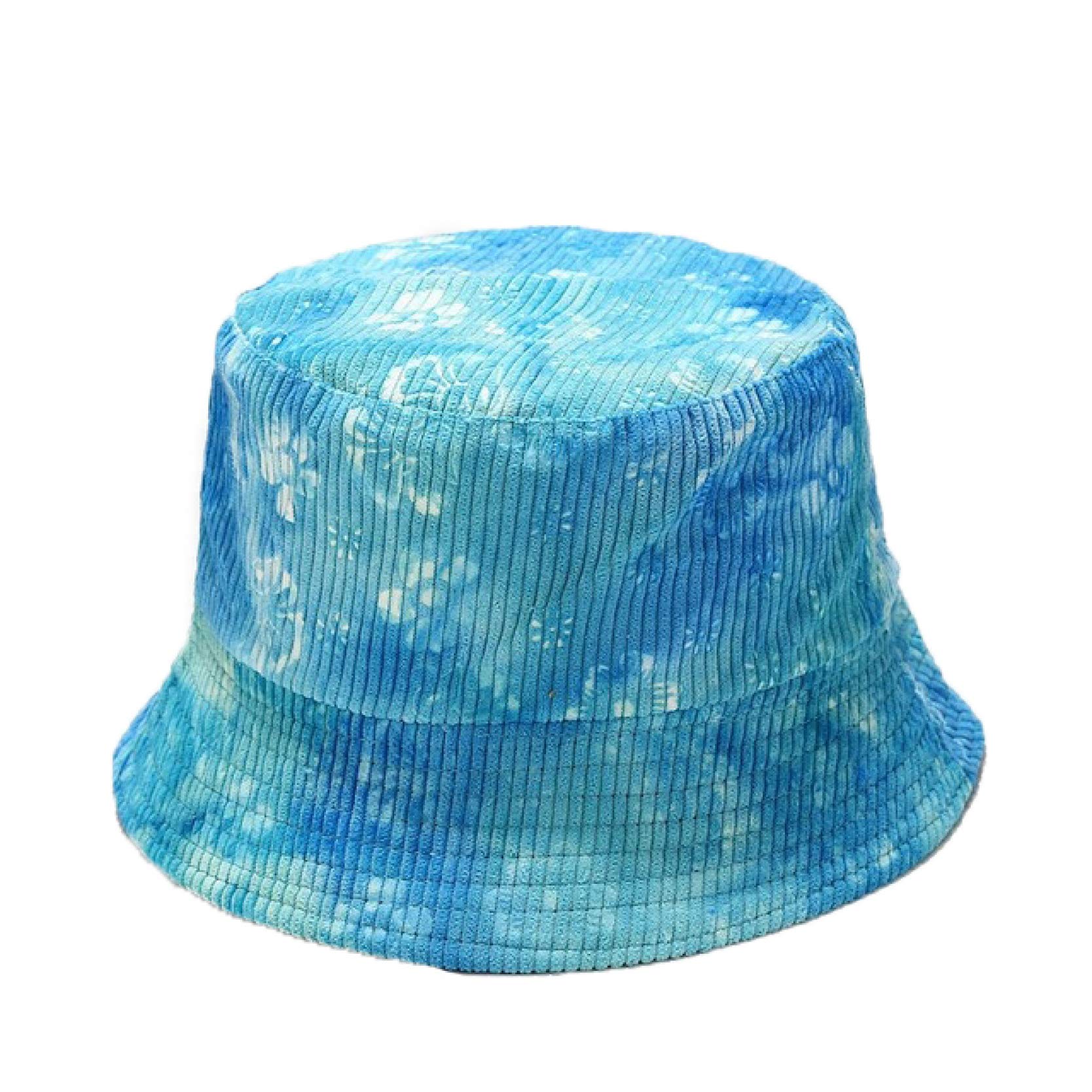 Tie Dye Bucket Hats for Women - UPF 50+ Sun Protection, Lightweight Corduroy Cloche with Long Brim - Perfect for Beach Vacations, Outdoor Adventures & Summer Getaways
