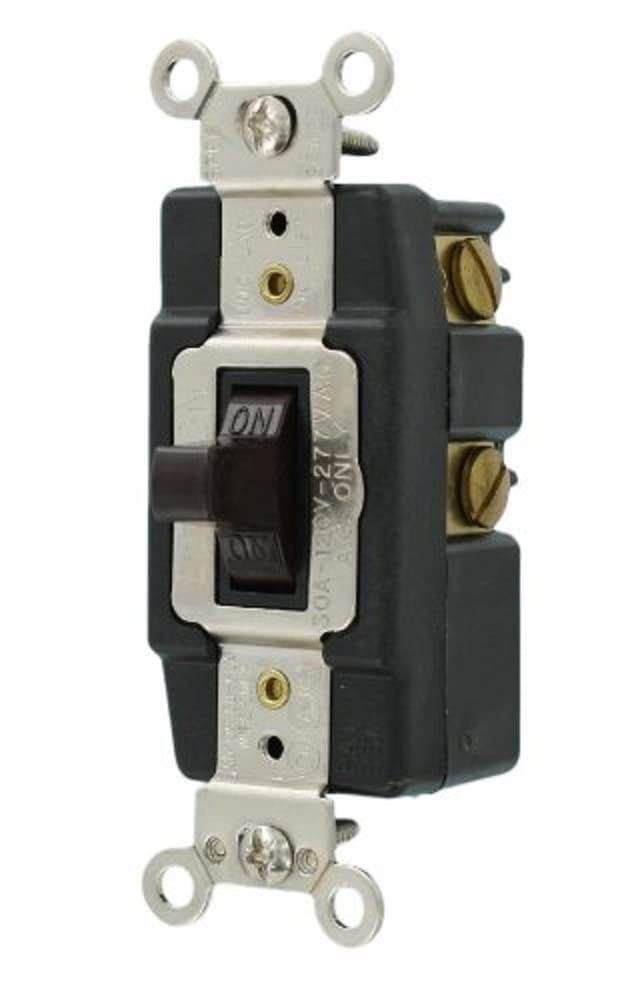 Leviton 1287 30 Amp 120 Volt Toggle AC Quiet Switch - Brown | Heavy Duty Electrical Switch for Home, Office & Industrial Use | Ideal for Lighting Control & Appliance Circuits