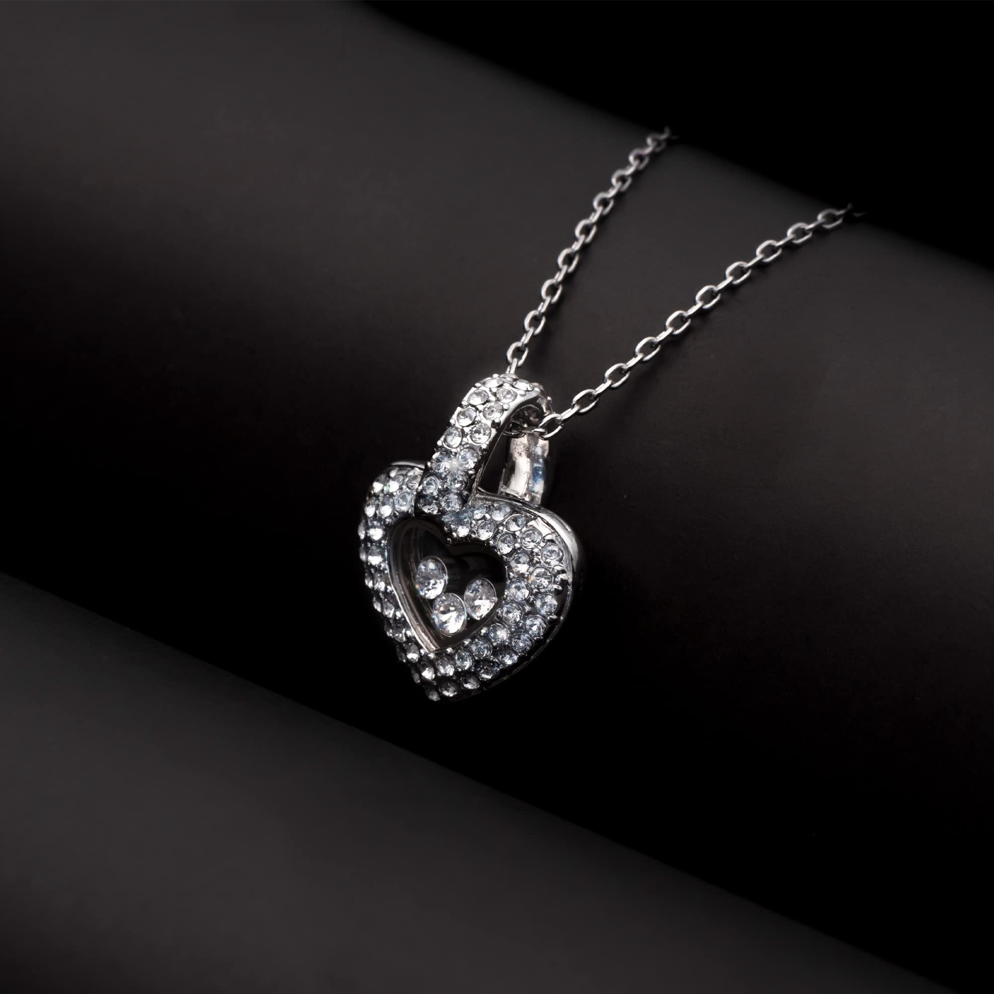 TRYNDI Romantic Heart Necklace for Women - Elegant Jewelry Gift for Wife, Girlfriend, Mom on Christmas, Anniversary, Birthday | Perfect for Date Nights, Valentine's Day & Special Occasions