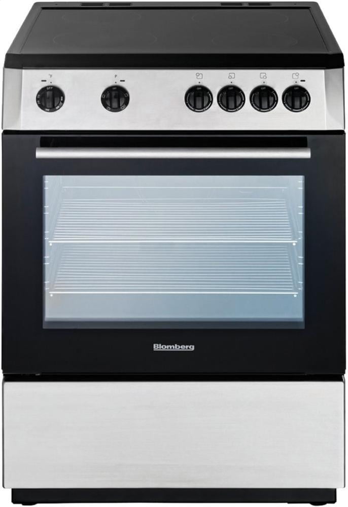 Blomberg BERU24202SS 24-Inch Electric Range with Smooth Glass Cooktop - 4 Heating Zones, Non-Convection Oven, Stainless Steel Finish | Perfect for Small Kitchens, Apartments & Modern Homes