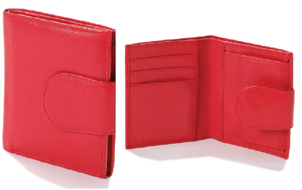 Slim Red Leather Wallet for Men & Women - RFID Blocking, Compact & Lightweight - Perfect for Travel, Everyday Carry & Minimalist Lifestyle