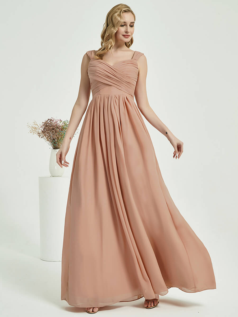 Elegant Cabernet Sweetheart Backless Chiffon Floor Length Bridesmaid Dress - Perfect for Weddings, Formal Events & Evening Parties