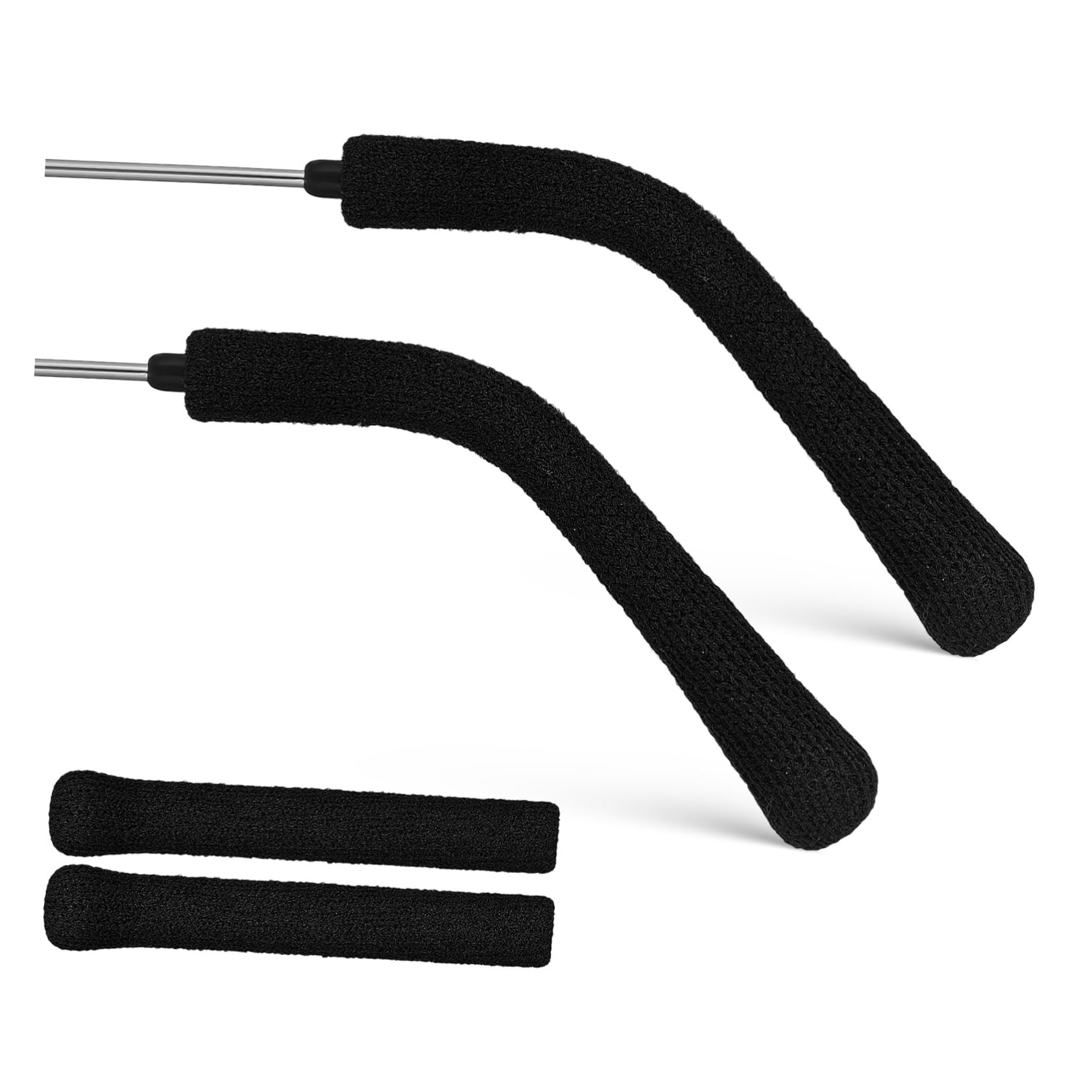 Hoement 2 Pairs Non-Slip Glasses Ear Pads - Comfortable Glasses Arm Covers & Cushion Grips for Behind the Ear - Perfect for Reading, Working & Outdoor Activities