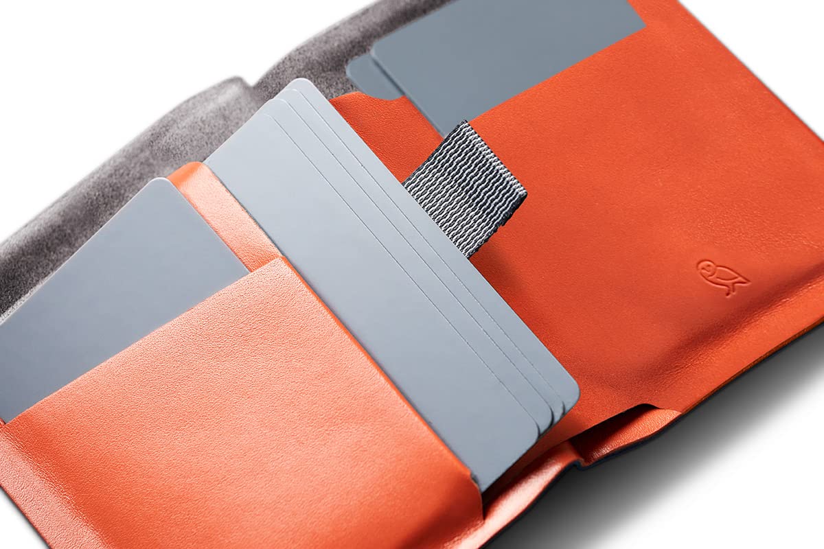 Bellroy Apex Note Sleeve - Premium Molded Leather RFID Blocking Wallet for Men - Slim Bifold Credit Card Holder - Perfect for Business Travel & Everyday Carry (Indigo)