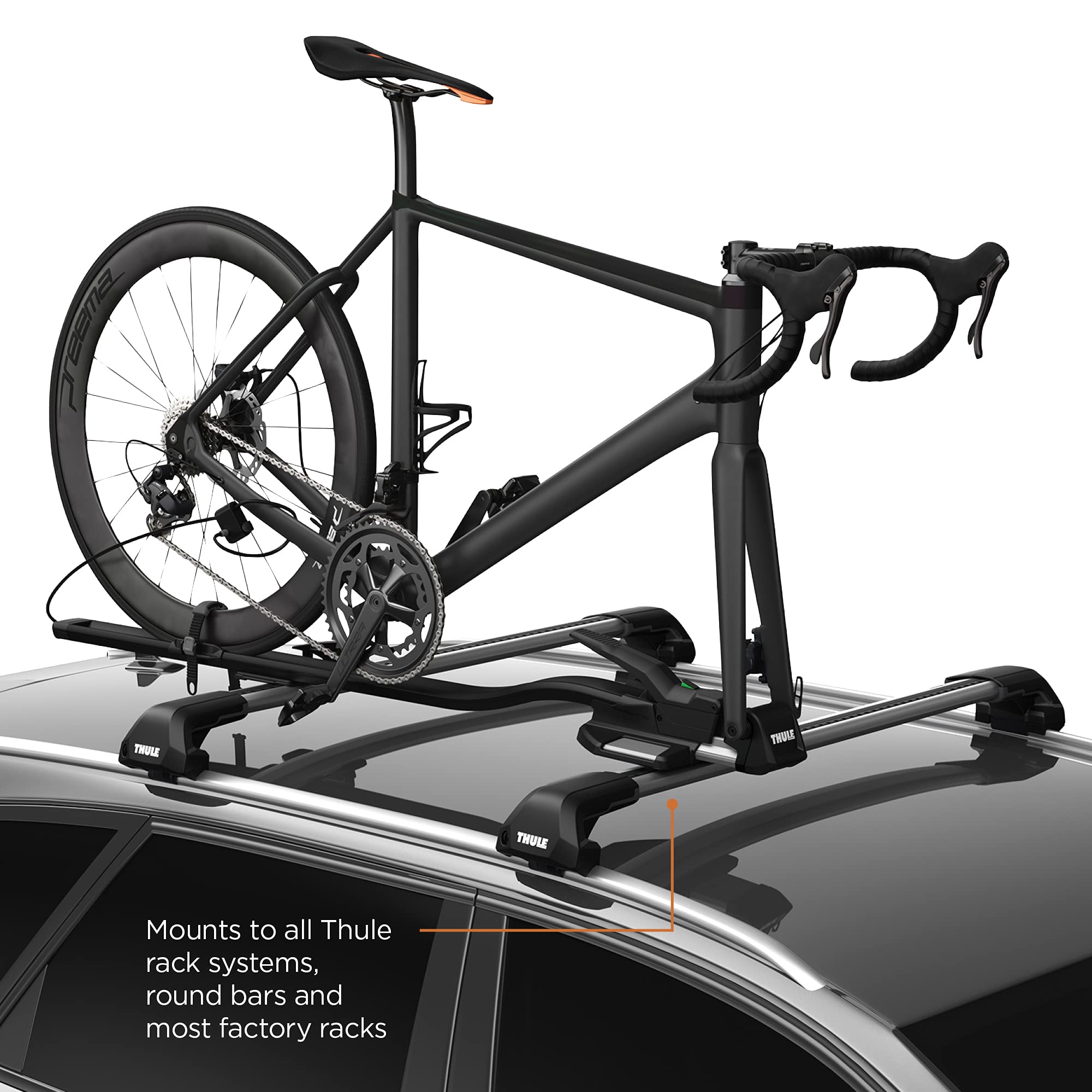 Thule TopRide Roof Mounted Bike Rack - Secure & Easy-to-Use Bicycle Carrier for Cars, SUVs & Trucks | Perfect for Road Trips, Mountain Biking & Outdoor Adventures