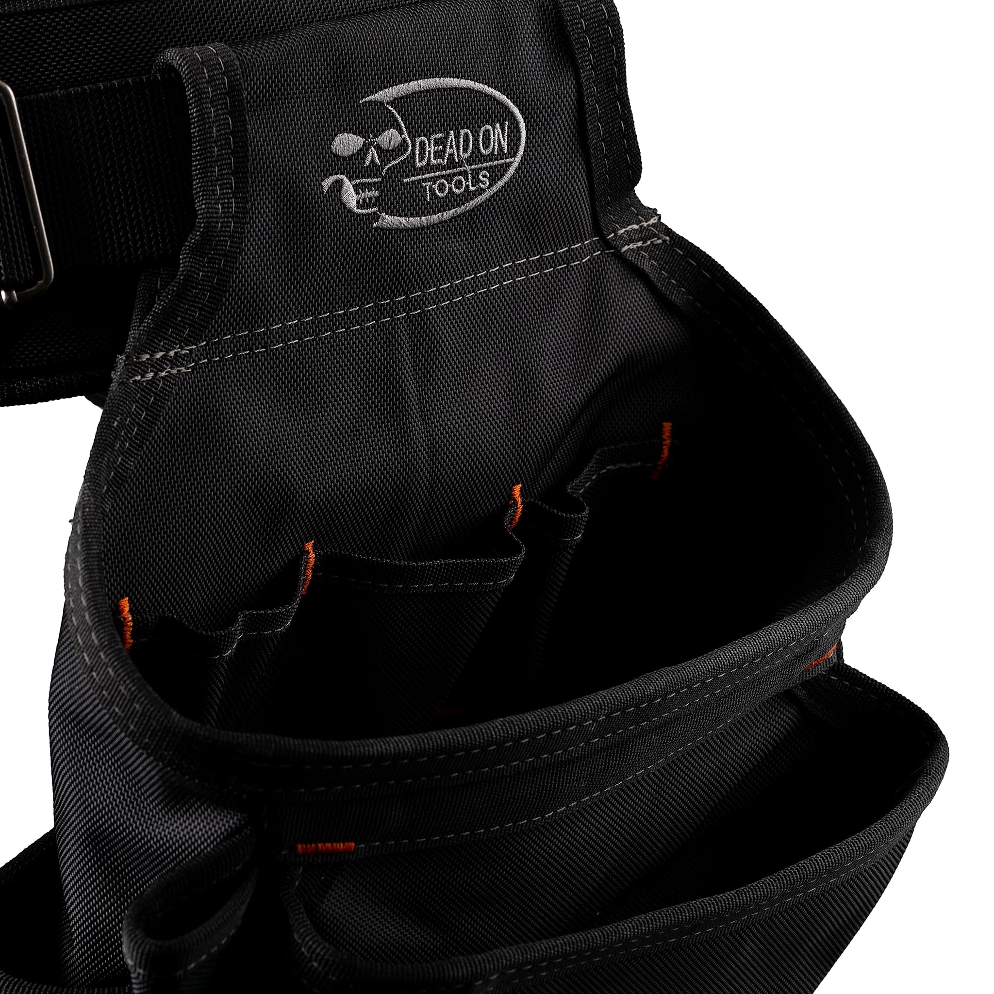 Dead On Tools HDP400945 Heavy-Duty 1680D Poly Carpenter Tool Belt with Suspenders - Durable Black Work Belt for Construction, Carpentry & DIY Projects