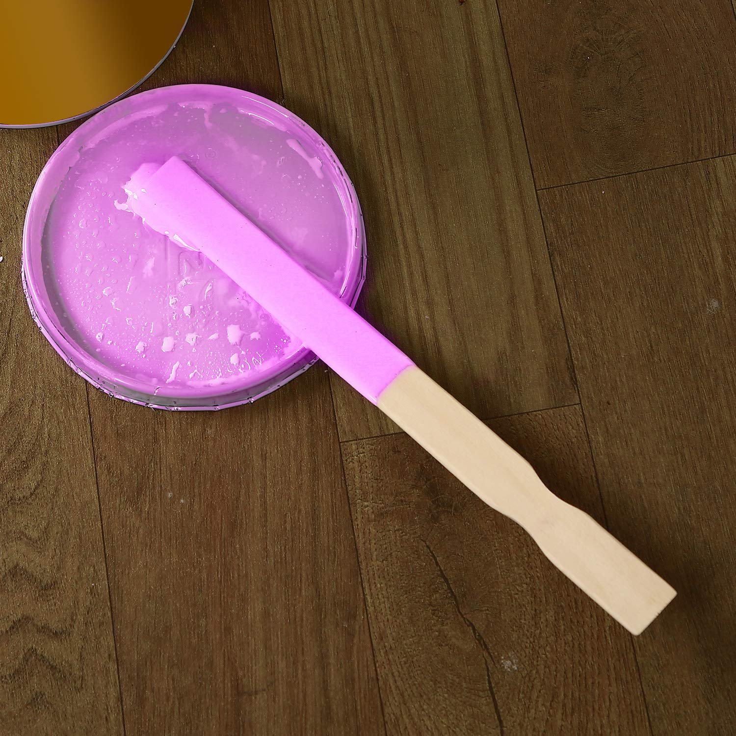KINJOEK 100-Pack 14 Inch Wooden Paint Stir Sticks - Multi-Purpose Flat Craft Sticks for Paint Mixing, Wall Stirring, Woodworking & Garden Plant Markers - Bulk Gallon Paint Mixing Paddles for DIY Projects & Home Improvement
