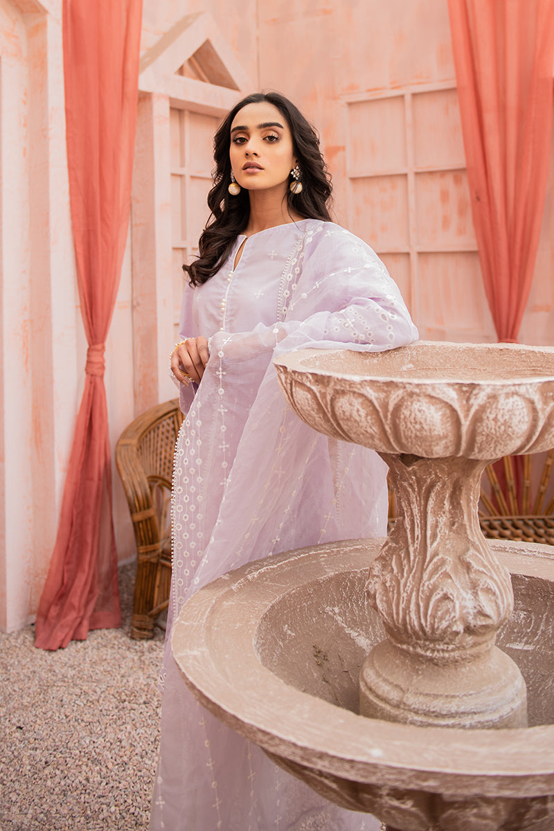 Lilac Perse 2-Piece Set (Shirt & Dupatta) - Elegant Ethnic Outfit for Women | Perfect for Weddings, Festivals & Special Occasions
