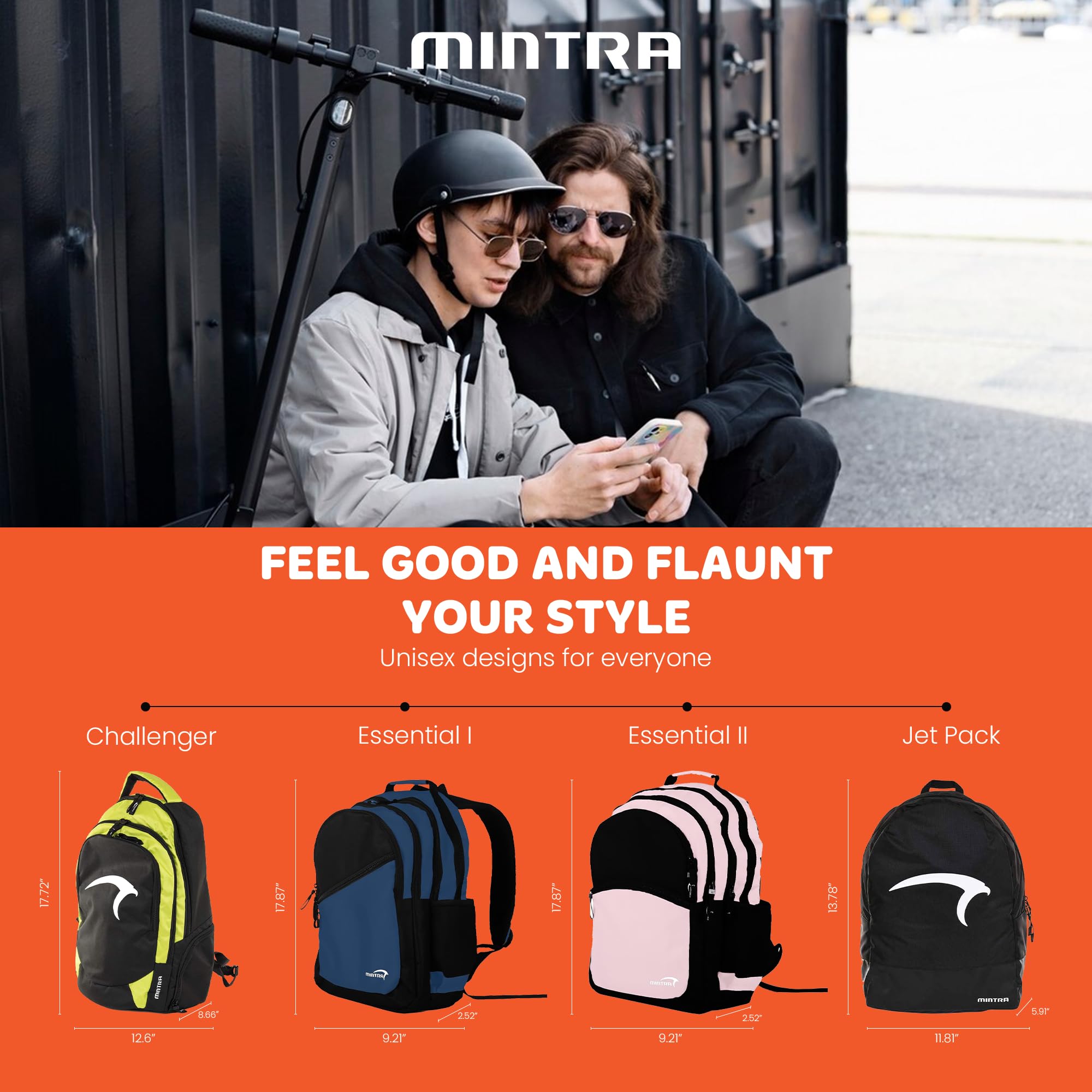Mintra Sports Backpack - Waterproof Hiking Backpack for Men & Women, Durable Travel Backpack with Laptop Compartment (Turtle Green, Challenger) - Perfect for Gym, Hiking, Travel & Outdoor Adventures