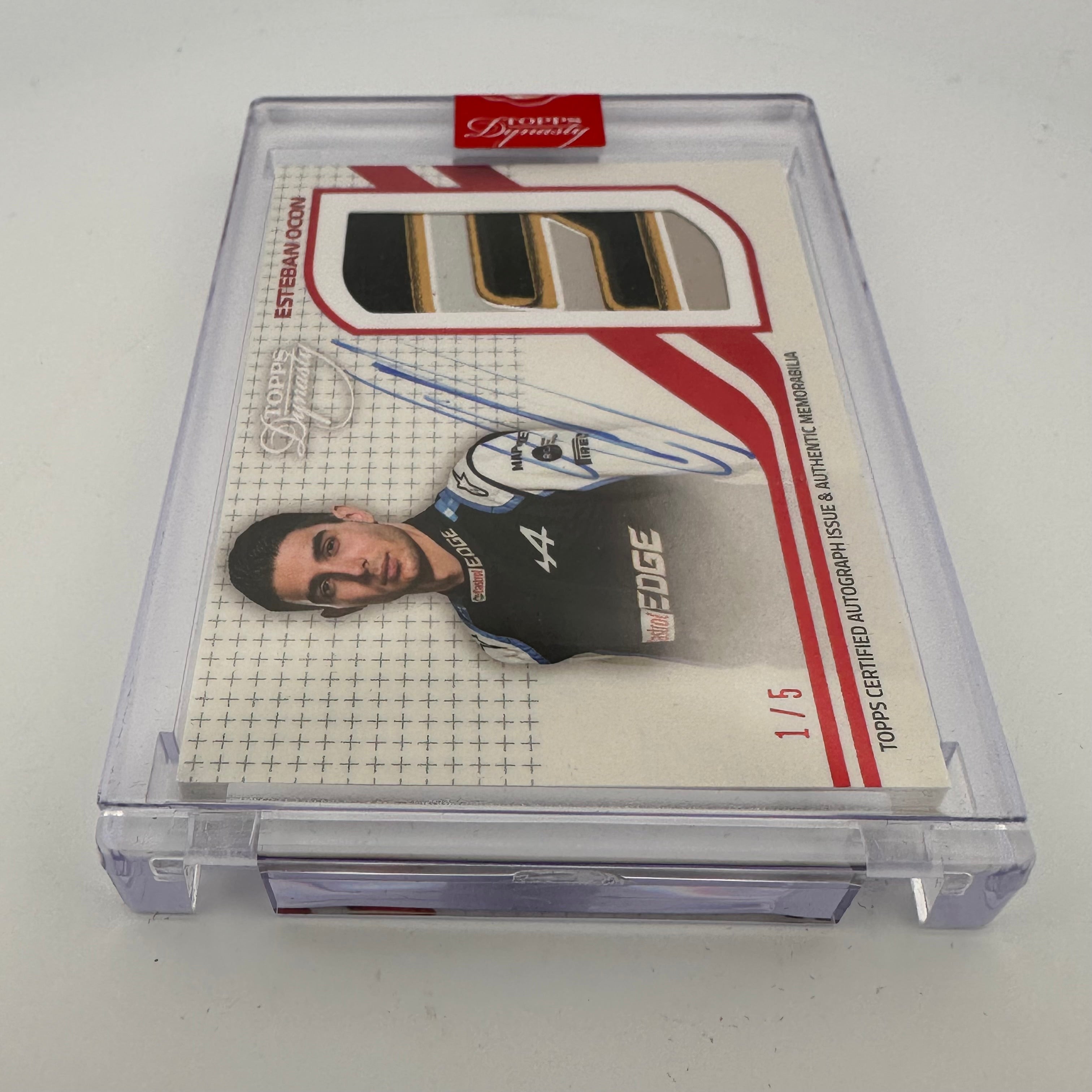 2021 Dynasty Esteban Ocon #DAP EOIII 1/5 Red Autograph Patch - F1 Racing Memorabilia for Collectors & Motorsport Fans