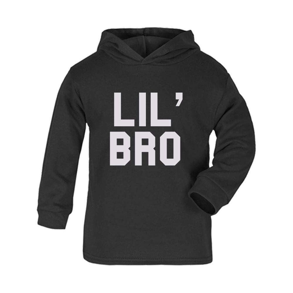 MRK X Matching Black Hoodies for Big, Lil' & Middle Bro - Family Sibling Outfits (Ages 1-13 Years) - Perfect for Family Photos, Sibling Bonding & Casual Wear