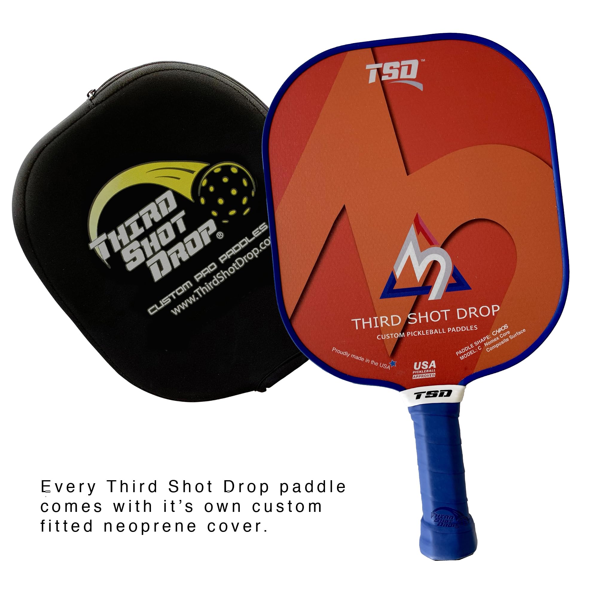 Premium Custom Pickleball Paddle - Chaos Wide Body Design | Professional-Grade Performance for Tournaments & Recreational Play | Perfect for Outdoor & Indoor Court Games