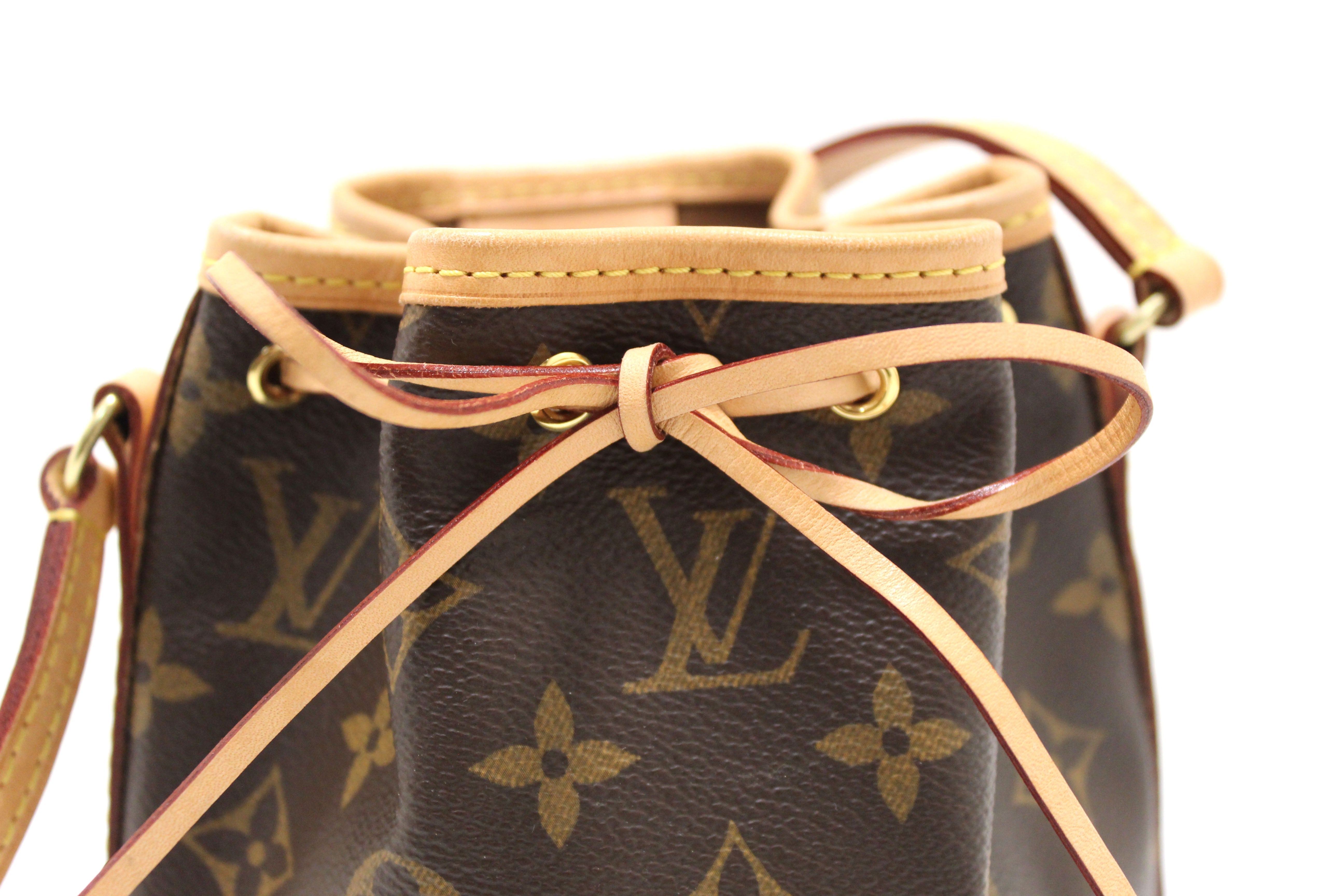 Authentic Louis Vuitton Classic Monogram Nano Noe Crossbody Bag - Luxury Designer Handbag for Women, Perfect for Everyday Use, Travel & Special Occasions