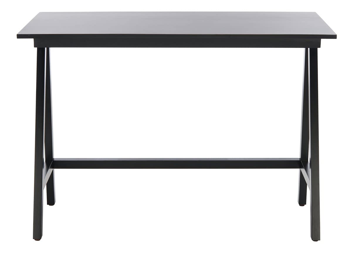 SAFAVIEH Home Collection Redding Black Desk DSK5000B - Modern Writing Desk for Home Office, Study Room & Workspace - Sturdy Computer Desk with Sleek Black Finish