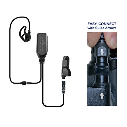 Hawk M1 Tubeless Lapel Microphone EP1334ECM1 for Motorola APX/TRBO - Wireless Clip-on Mic for Clear Communication in Meetings, Interviews & Public Speaking