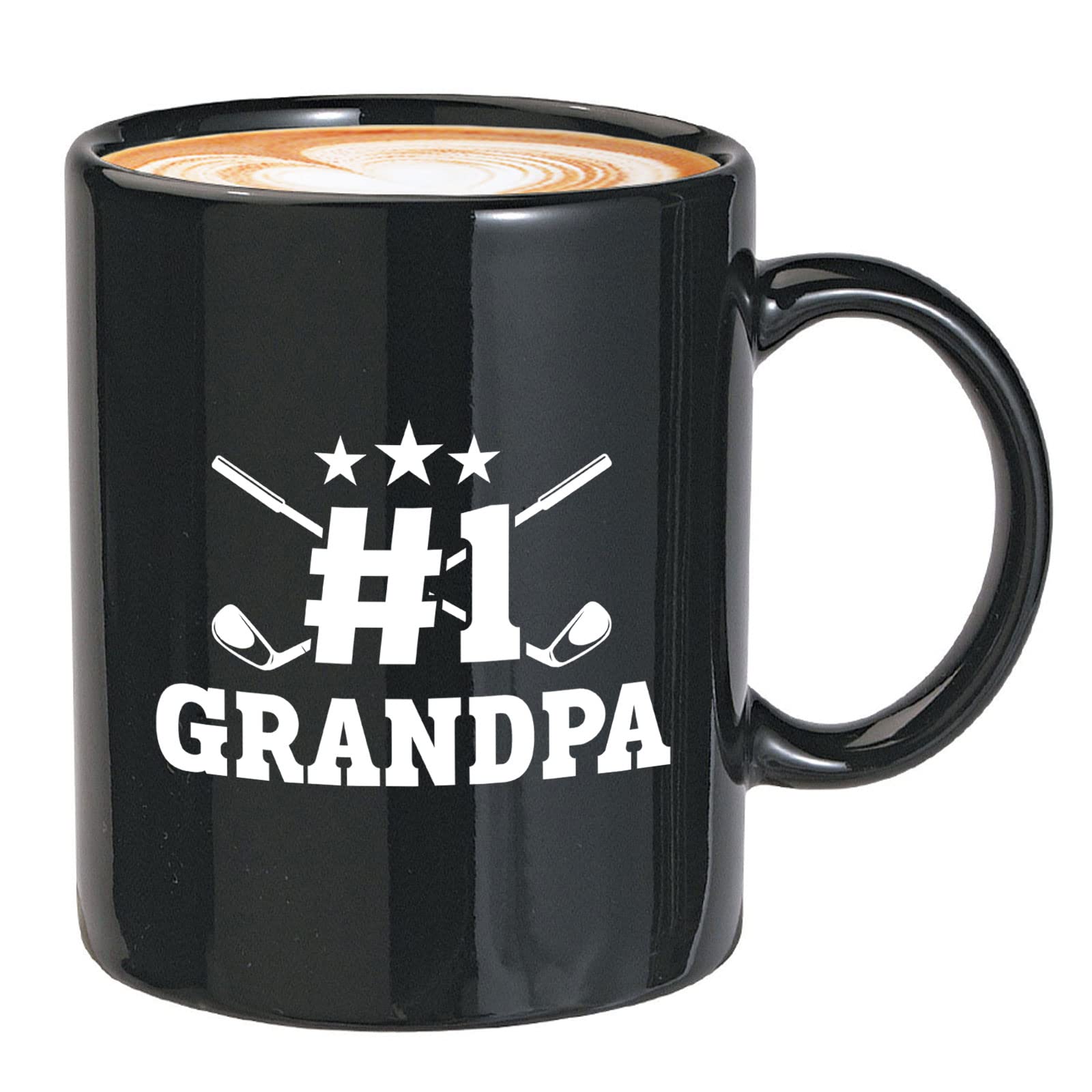 Bubble Hugs 11oz Black Golf Coffee Mug - Perfect Gift for Golf Lovers, Dad, Grandpa & Coaches | Ideal for Golf Courses, Office & Home Use