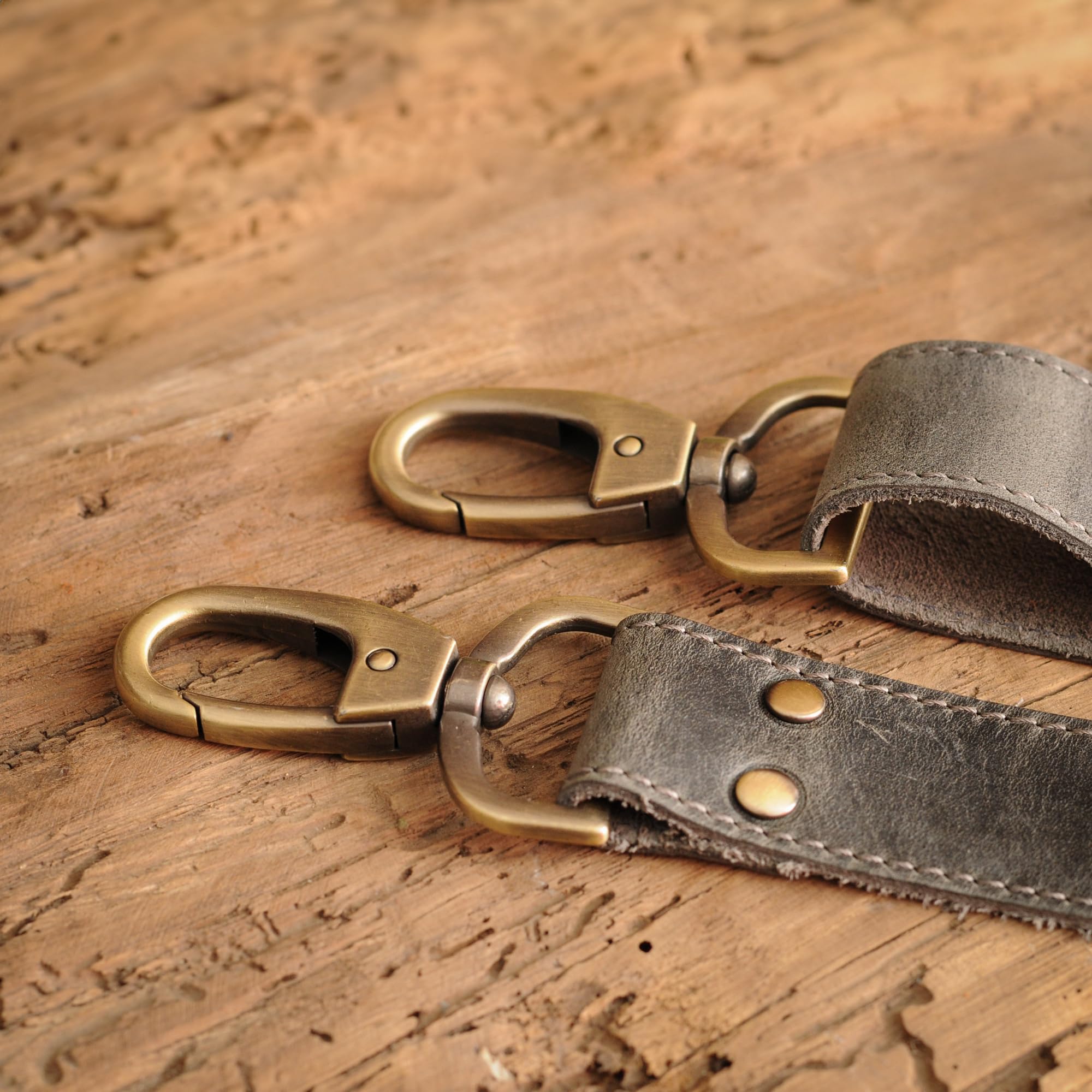 100% Genuine Leather Purse Strap with Swivel Clasps - Adjustable Shoulder Strap for Handbags, Laptop Cases & Totes - Handmade Dark Brown Leather Crossbody Strap (Perfect for Work, Travel & Everyday Use)