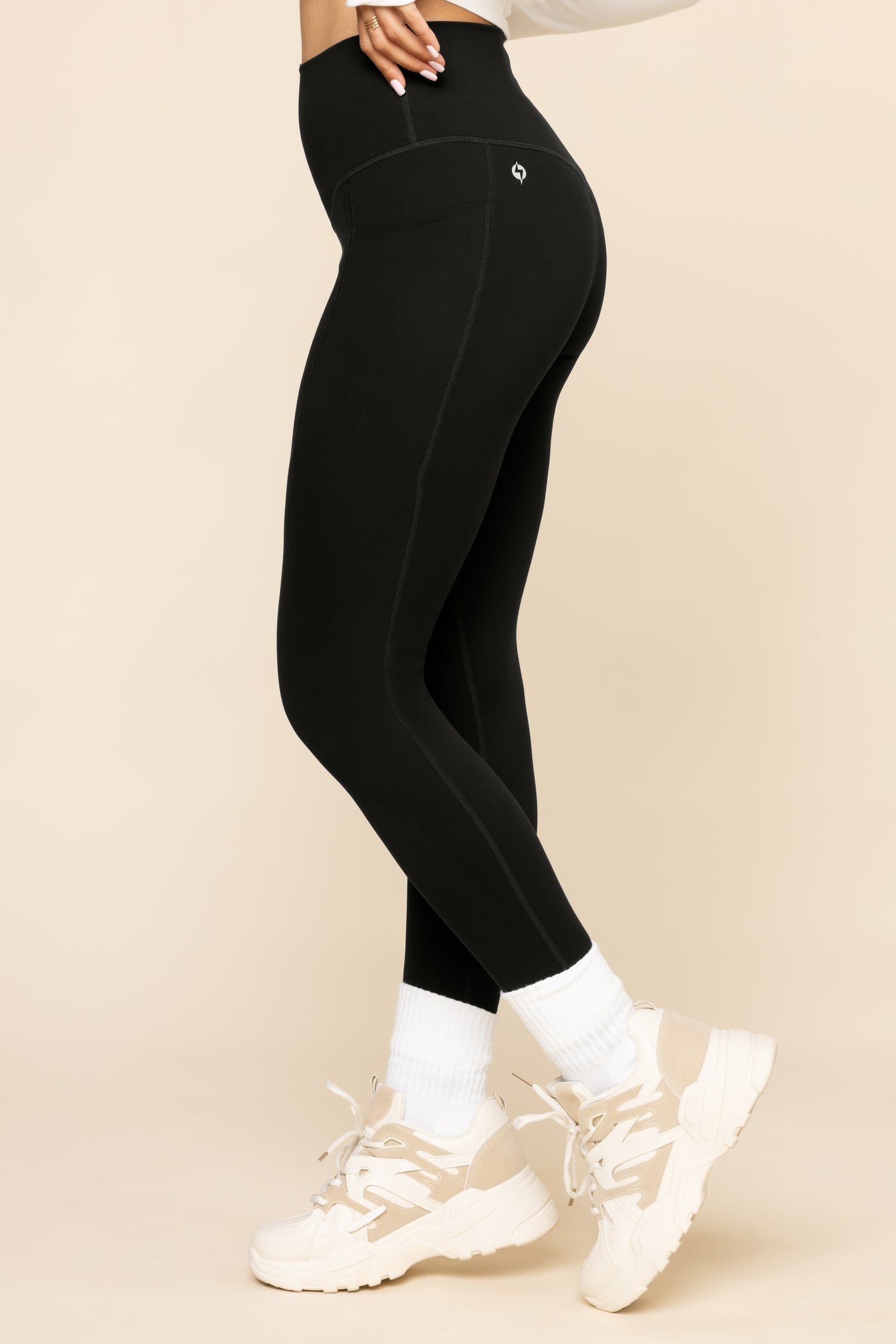 Supersculpt™ High-Waisted Yoga Leggings with Pockets - Black | Tummy Control Workout Pants for Women | Perfect for Gym, Running & Everyday Wear