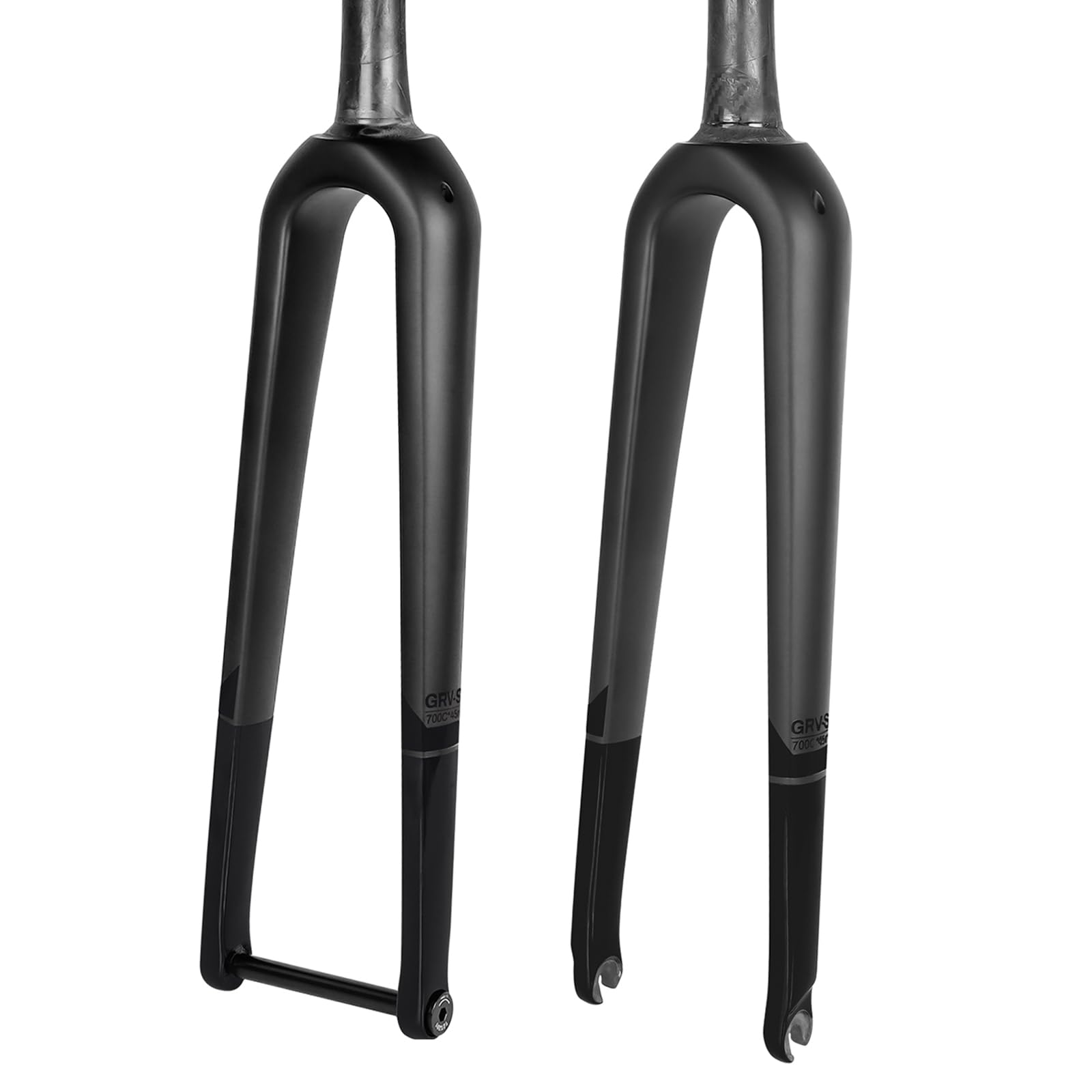 BUCKLOS 700C Carbon Fiber Gravel Road Bike Fork - QR 9mm/100 & 12mm Thru Axle, 1-1/8