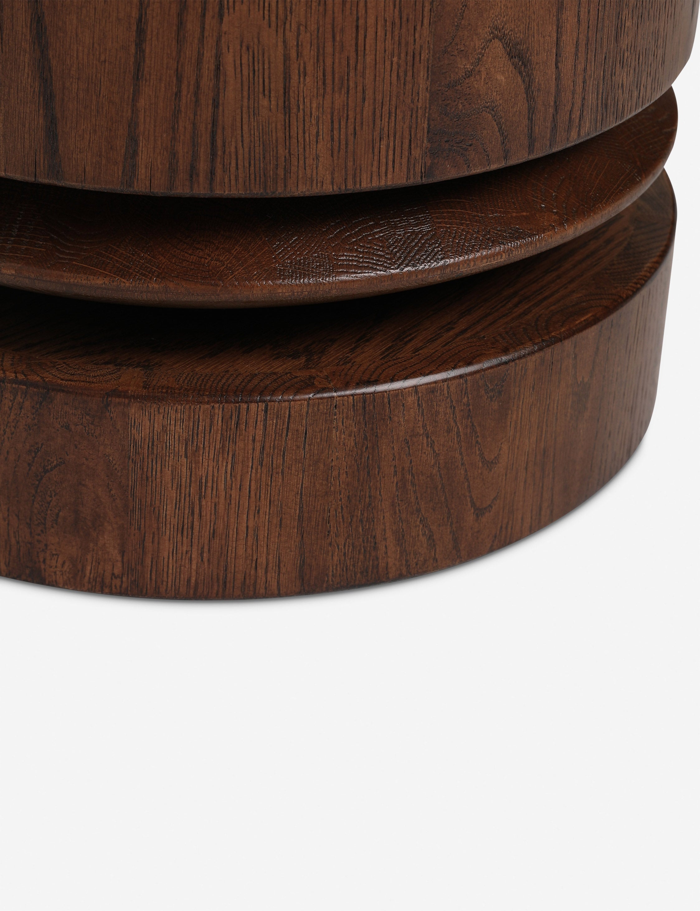 Coco Round Side Table by Carly Cushnie - Modern End Table for Living Room, Bedroom & Office - Small Accent Table with Wooden Base & Glass Top