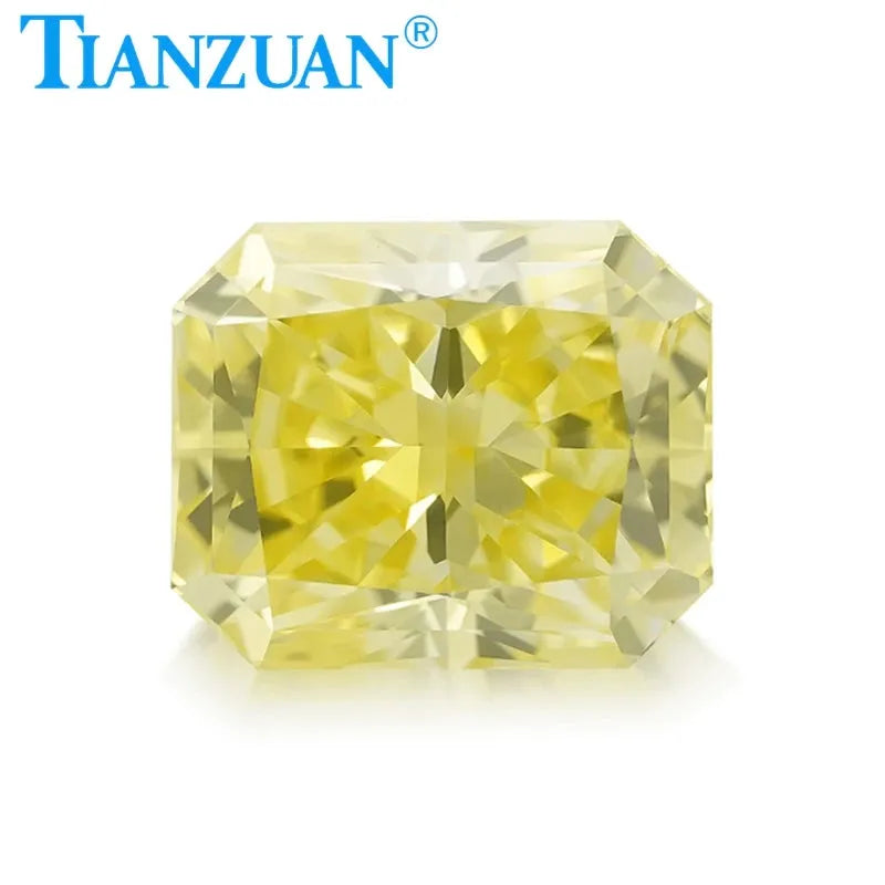 1.066CT VVS1 Lab Grown Diamond - HPHT Radiant Cut Fancy Intense Yellow Color - 2EX Loose Gemstone Bead with GEMID Certification | Perfect for Engagement Rings, Wedding Bands & Fine Jewelry Making