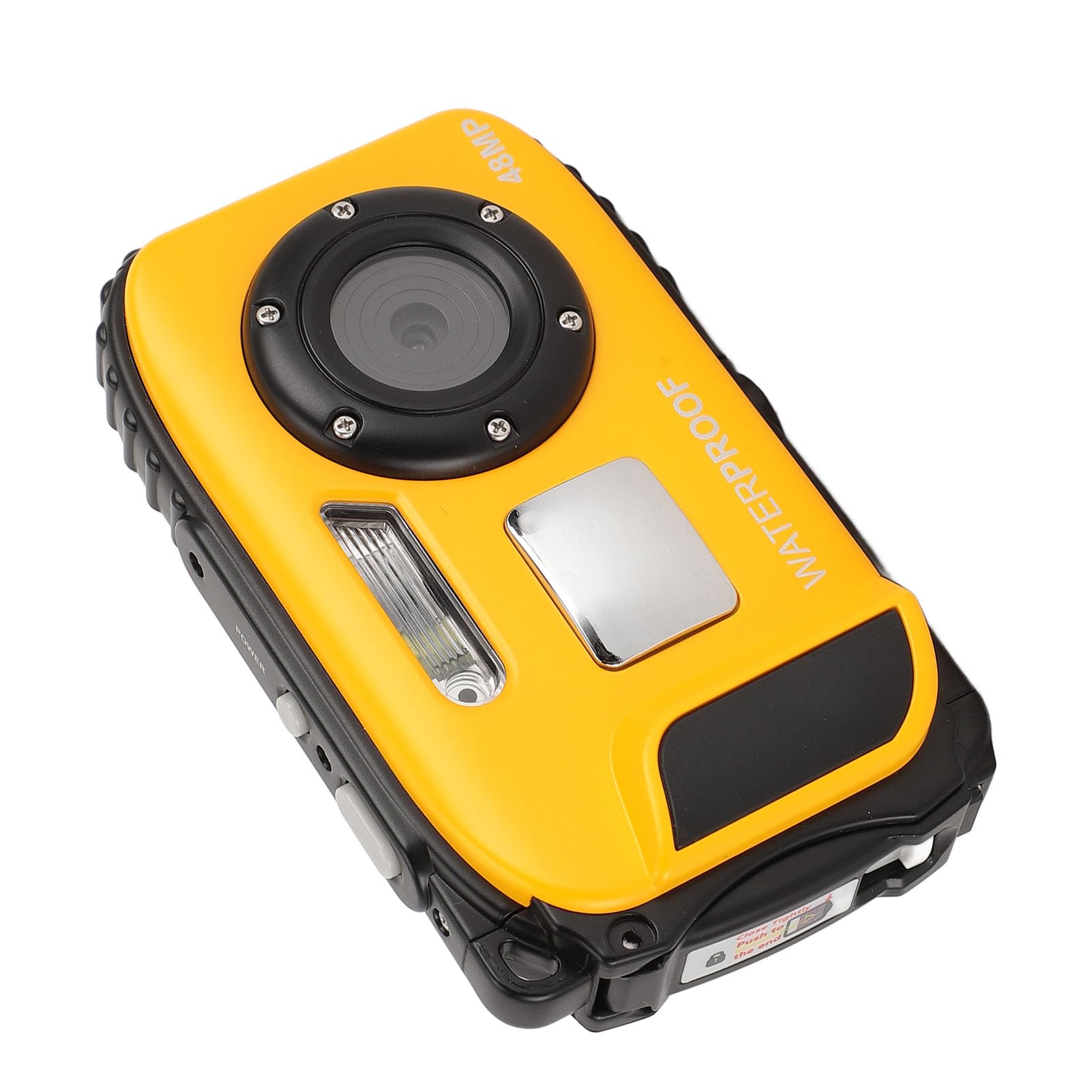Waterproof Underwater Camera 4K HD 650mAh Rechargeable - Yellow Diving Camera for Snorkeling, Scuba Diving & Marine Photography
