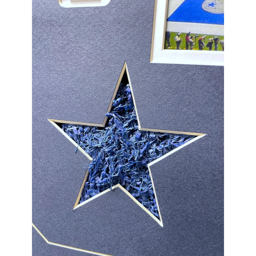 Dallas Cowboys Texas Stadium Authentic Game Used Turf Framed Collage with COA by Steiner - Perfect for Sports Memorabilia Collectors & Cowboys Fans