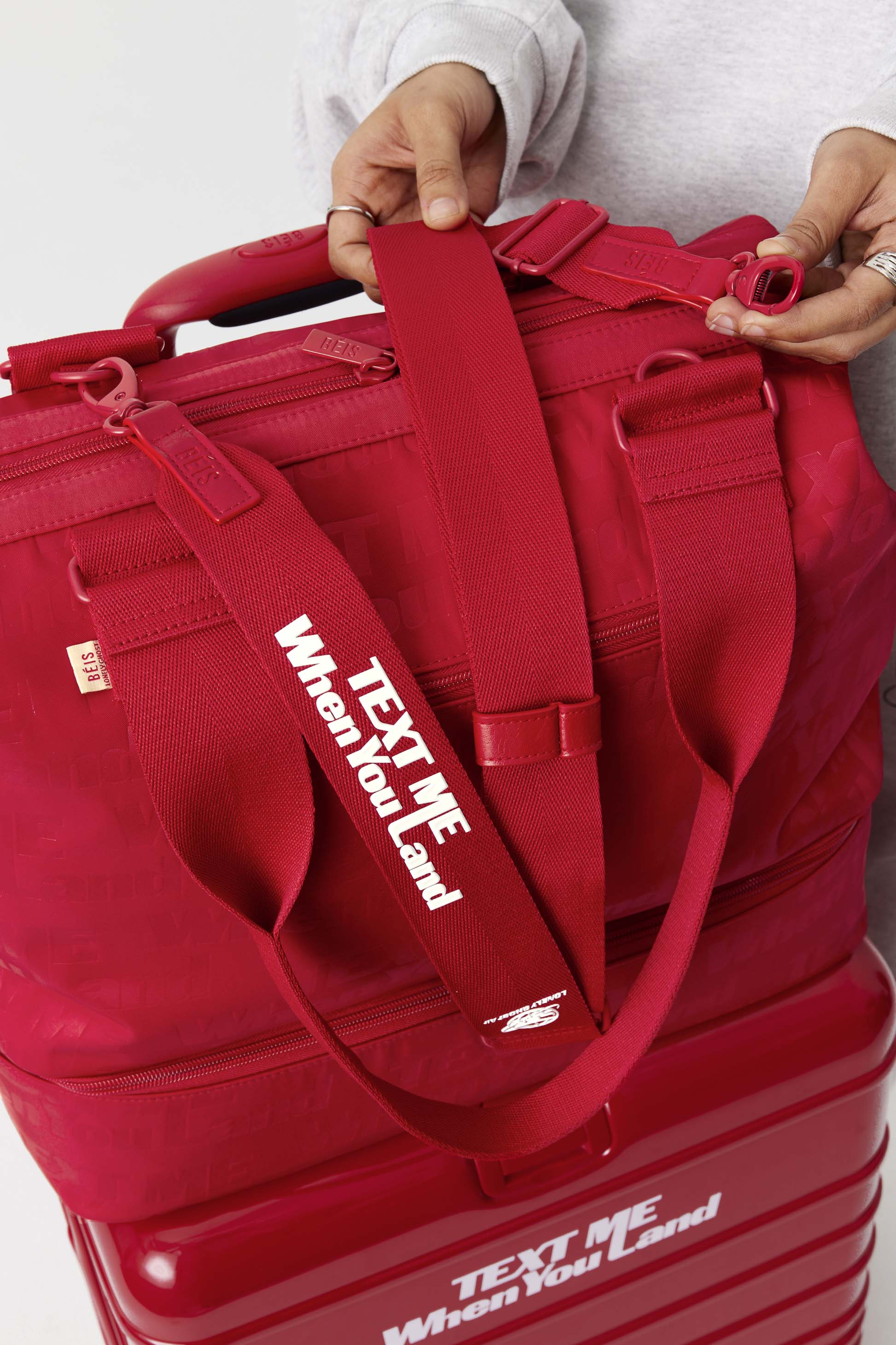 Text Me Red Adjustable Shoulder Strap - Durable & Comfortable for Bags, Purses & Travel Accessories - Perfect for Everyday Use, Commuting & Outdoor Adventures