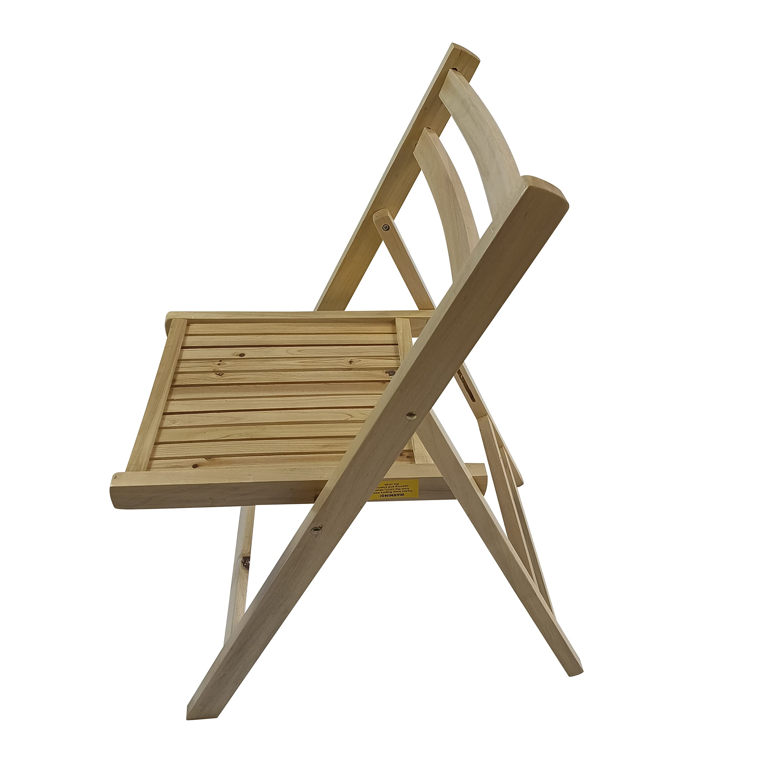 HomVent 4-Pack Wood Slatted Folding Chairs - Lightweight Portable Patio Chairs with Hollow Back Design for Living Room, Garden, Balcony, Backyard & Pool - Perfect for Outdoor Relaxation, Picnics and Summer Gatherings