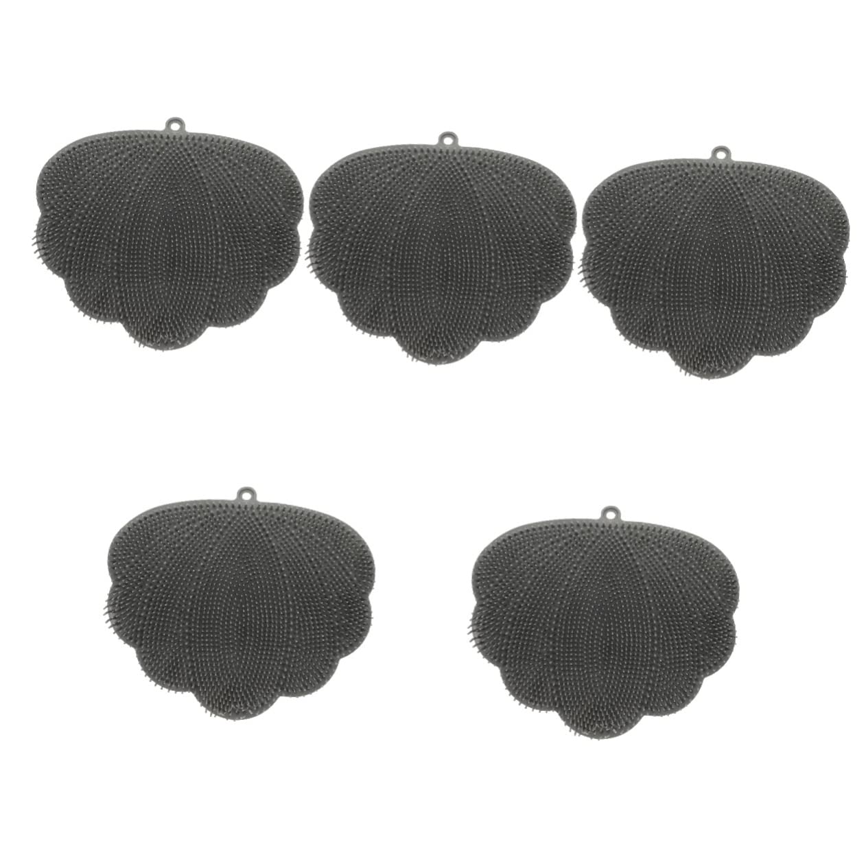 DOITOOL 5-Piece Non-Slip Bath Scrubber Set - Body Wash Towel, Back Scrubber, Foot Cleaner & Shower Mat for Tub - Wall Mounted Bath Accessories for Exfoliation & Relaxation (Ideal for Spa, Home Bathroom & Gift)