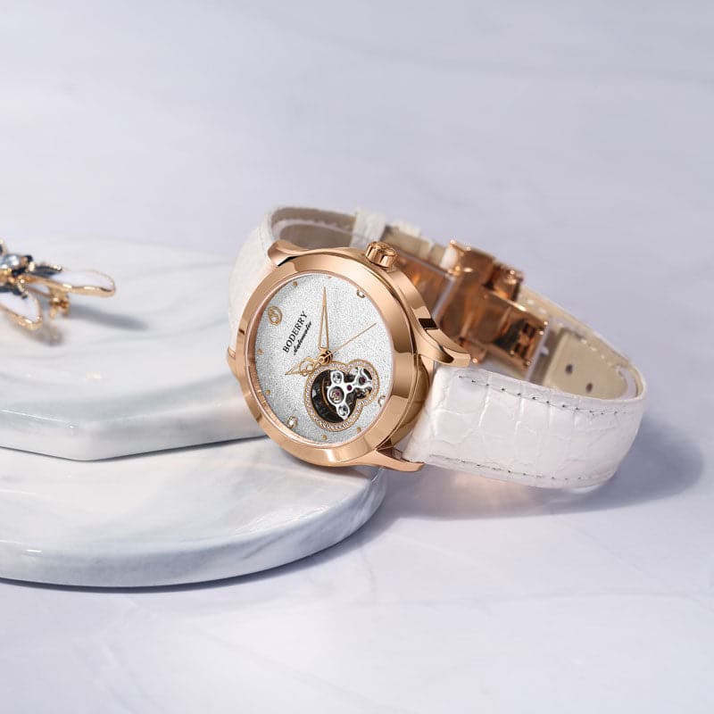 Luxury Women's Automatic Watch - Rose Gold Stainless Steel Case | Elegant Dress Watch for Business, Party & Everyday Wear