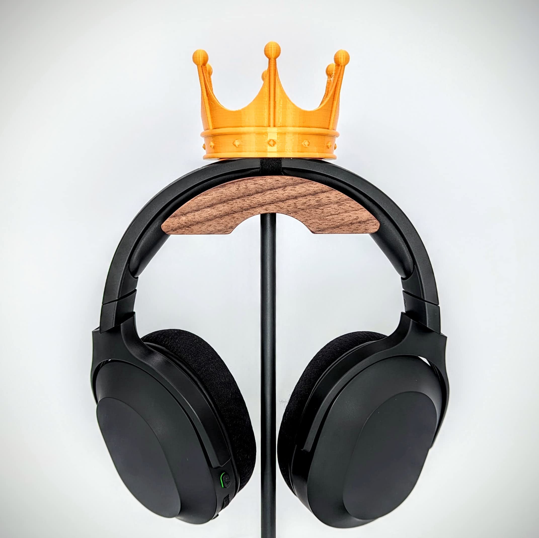 Princess Crown Headphone Attachment - Gold Cosplay Ears for Gamers & Streamers with Self-Fastener | Perfect for Gaming, Live Streaming & Costume Parties (Multiple Colors Available)
