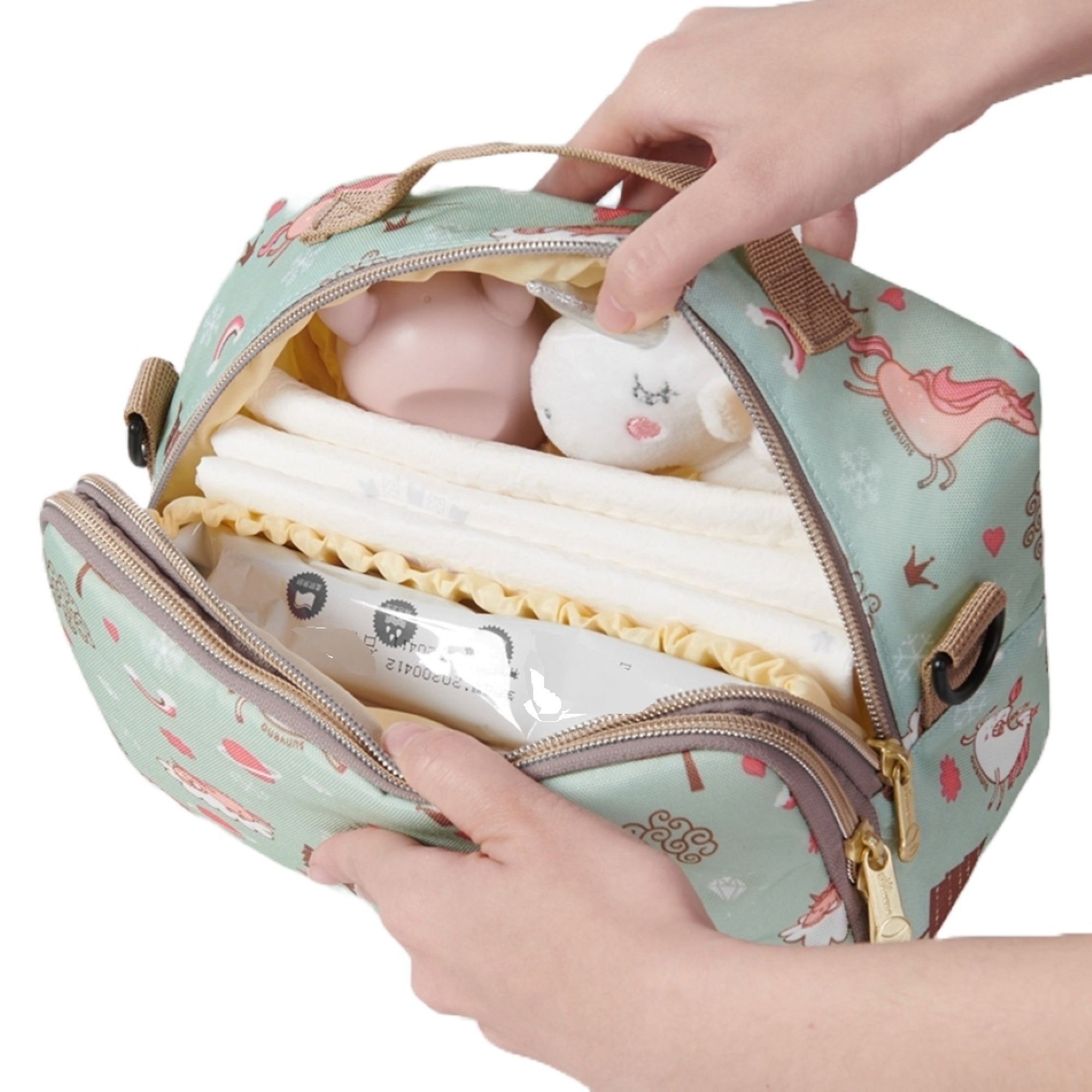 Portable Diaper Changing Bag - Waterproof Travel Baby Changing Station with Insulated Pocket & Wipes Case - Perfect for On-the-Go Parents, Air Travel, and Outdoor Adventures