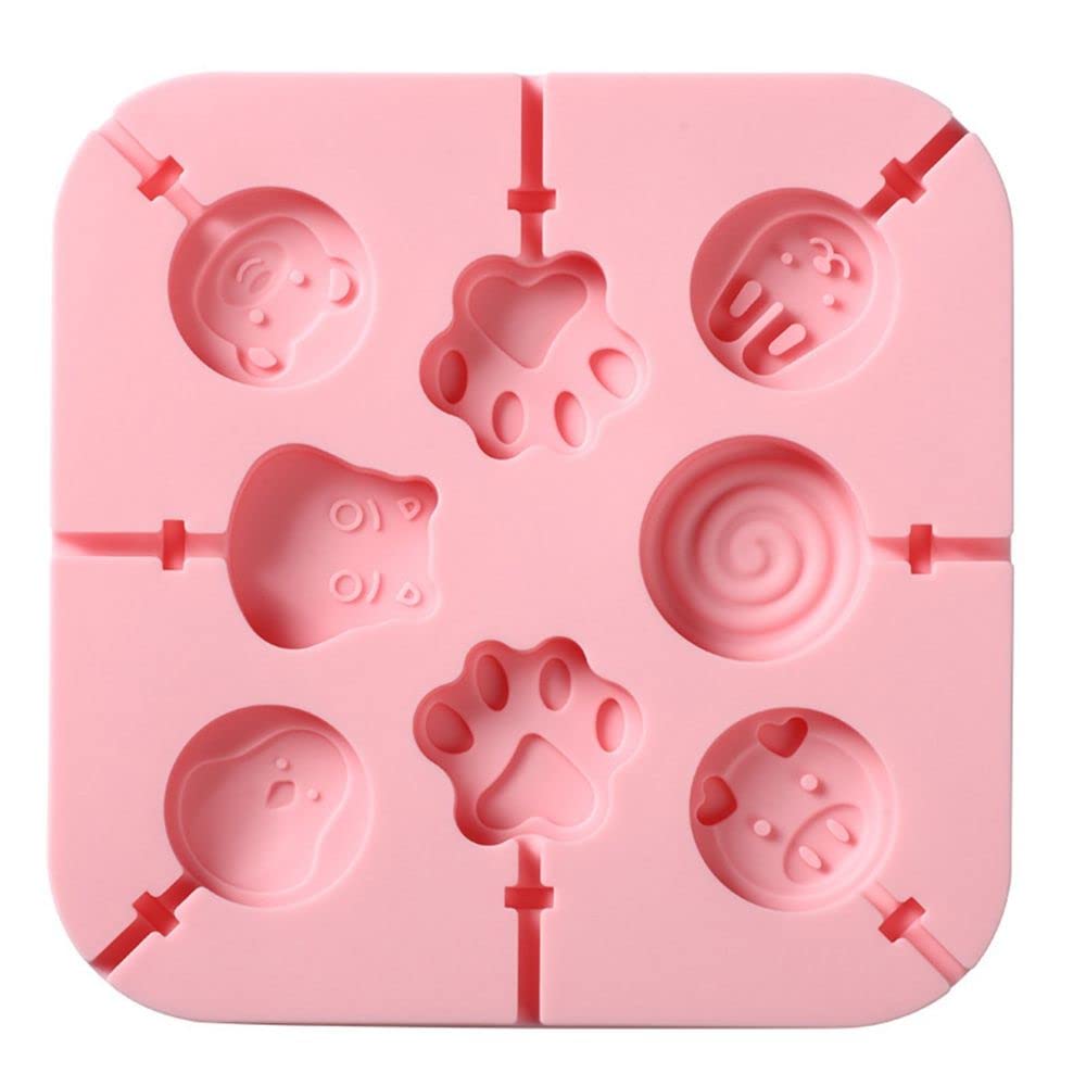 Premium Silicone Lollipop Molds Set - 9 Cute Animal, Fruit & Flower Shaped Candy Molds for DIY Lollipops, Chocolates & Hard Candies | Perfect for Birthday Parties, Baby Showers & Holiday Treats
