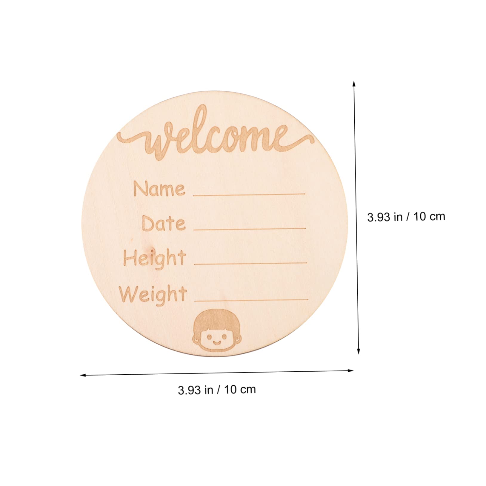iFundom 20-Piece Wooden Name Sign Cards - Baby Birth Announcement & Milestone Discs for Showers, Gender Reveals, and Nursery Decor - Perfect for Newborn Photography and First Birthday Celebrations