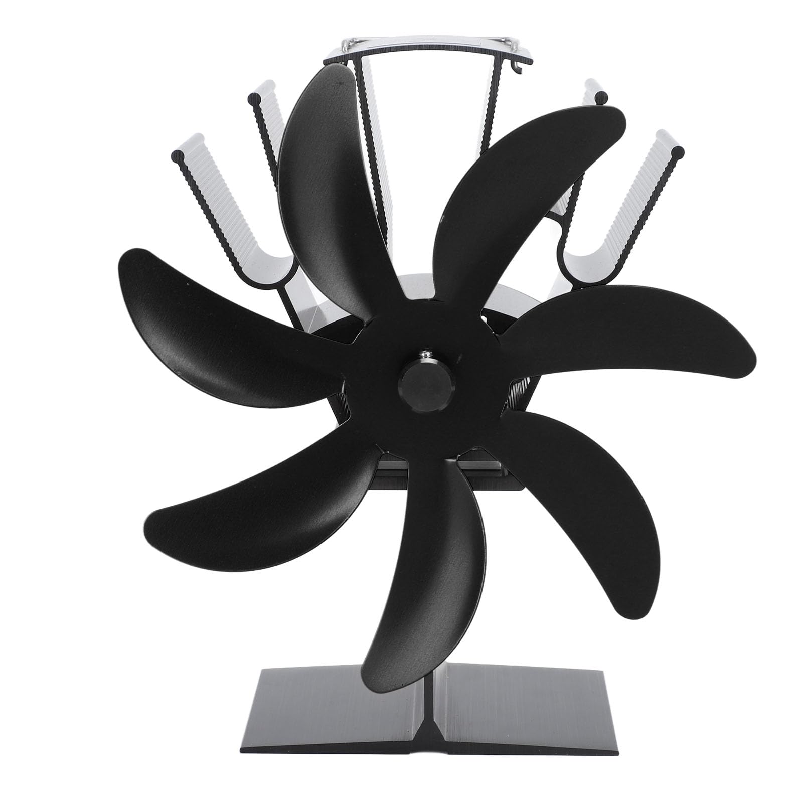 **Heat Powered Wood Stove Fan - Quiet & Safe Thermoelectric Stove Fan for Home Heating - Perfect for Fireplace, Cabin, or RV Use (Black)**