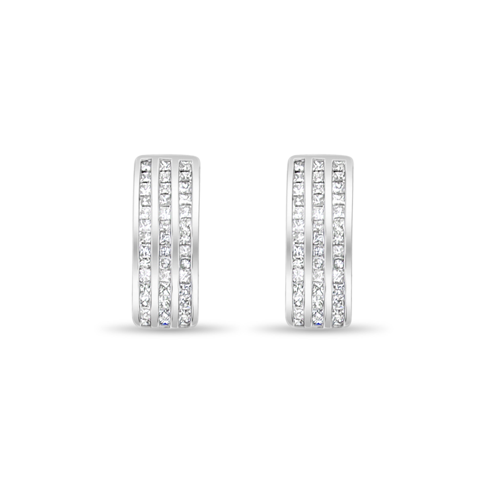 1.50cttw Princess Cut Diamond Earrings in 14k White Gold - Elegant Jewelry for Weddings, Anniversaries & Special Occasions
